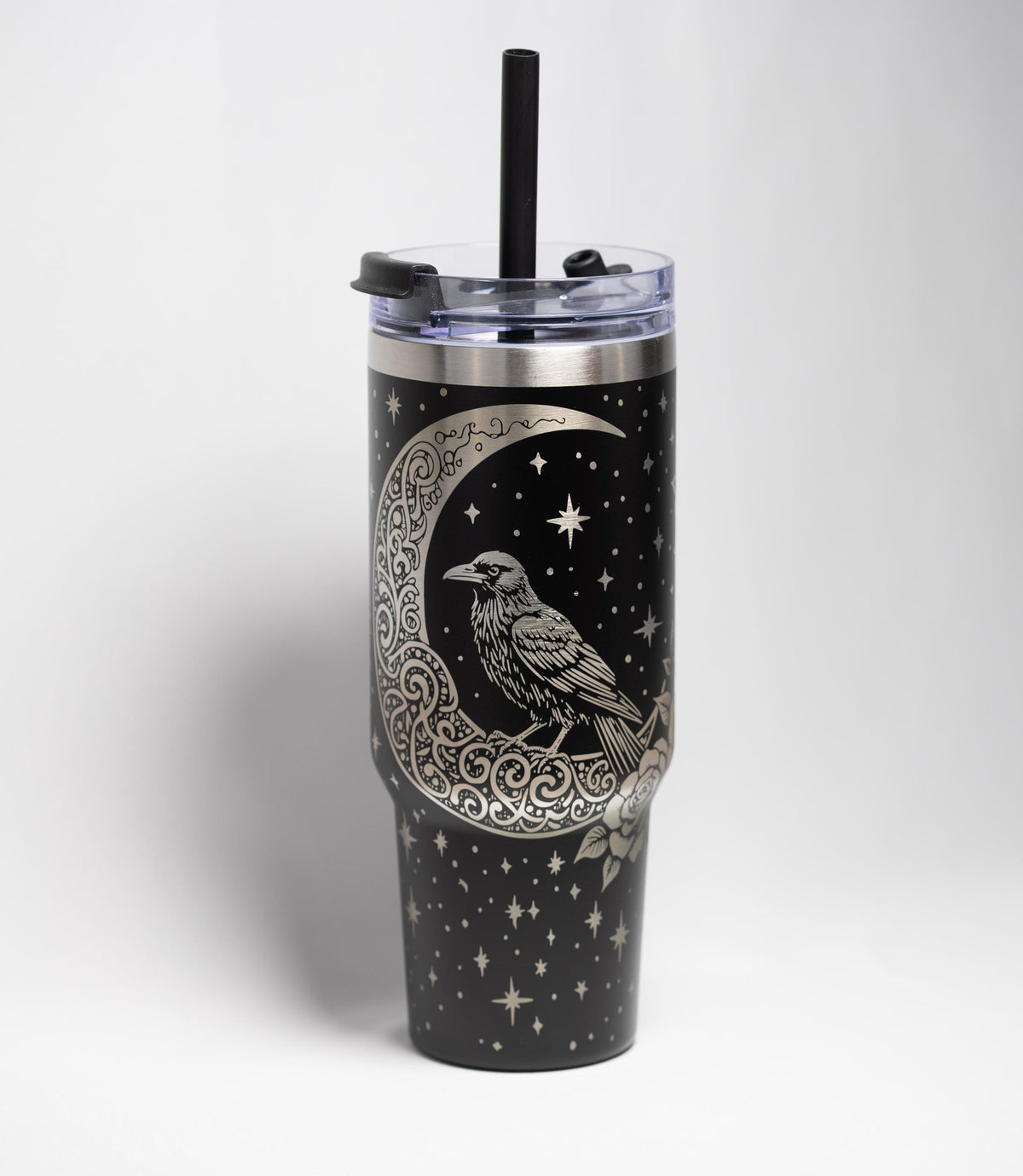 Laser Engraved Tumbler - 40 Ounce Insulated Cup | Crow Moon Design, Stainless Steel
