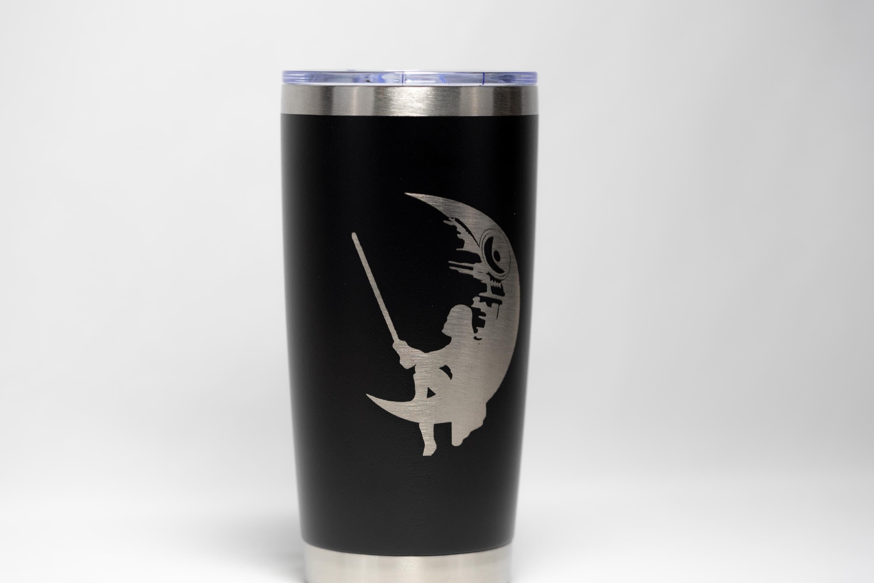 Darth Vader Tumbler - Stainless Steel Cup | Death Star Design | Vacuum Insulated