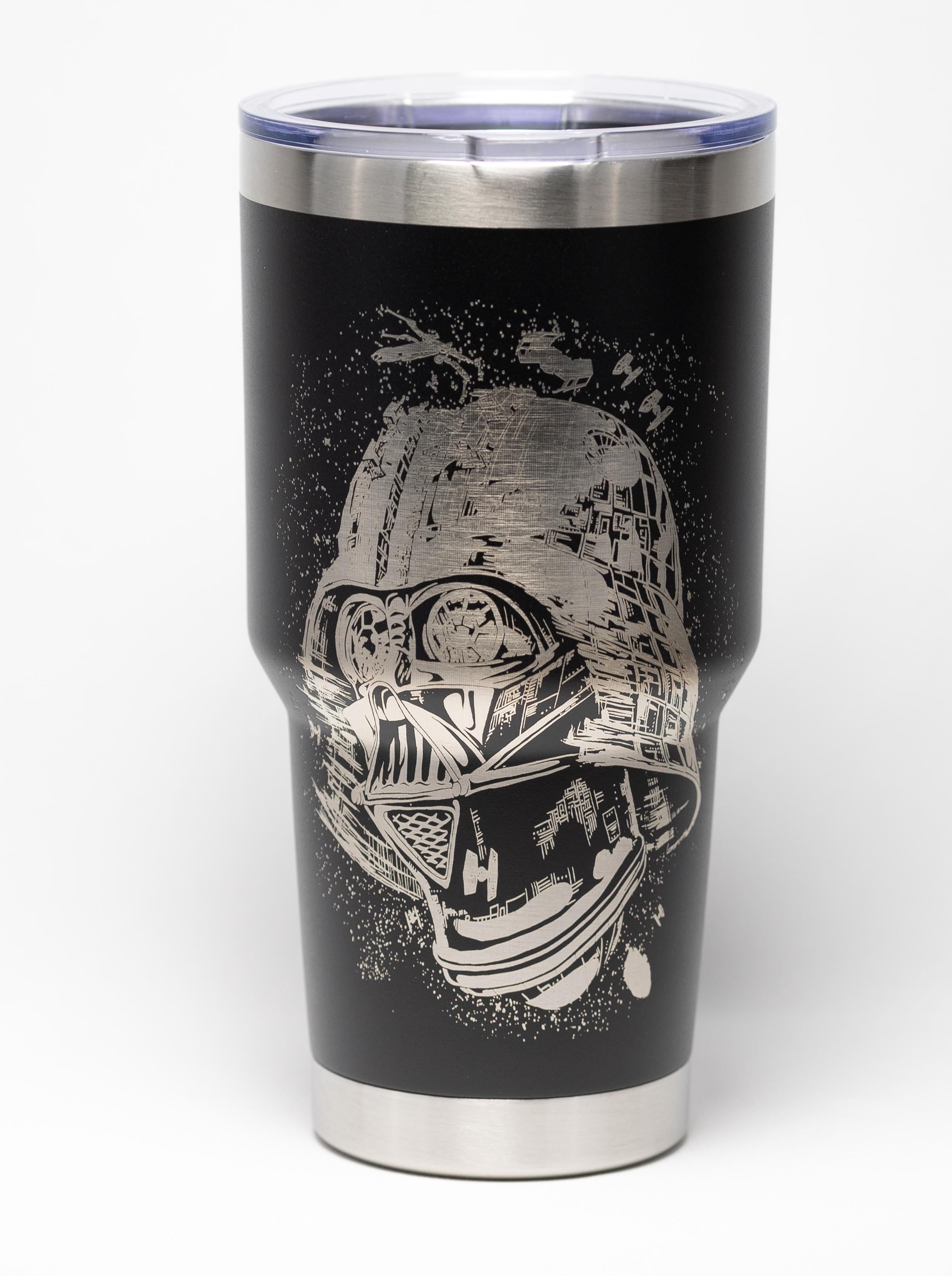 Darth Vader Tumbler – 30 oz Vacuum Insulated Stainless Steel Mug | Laser Engraved Cup
