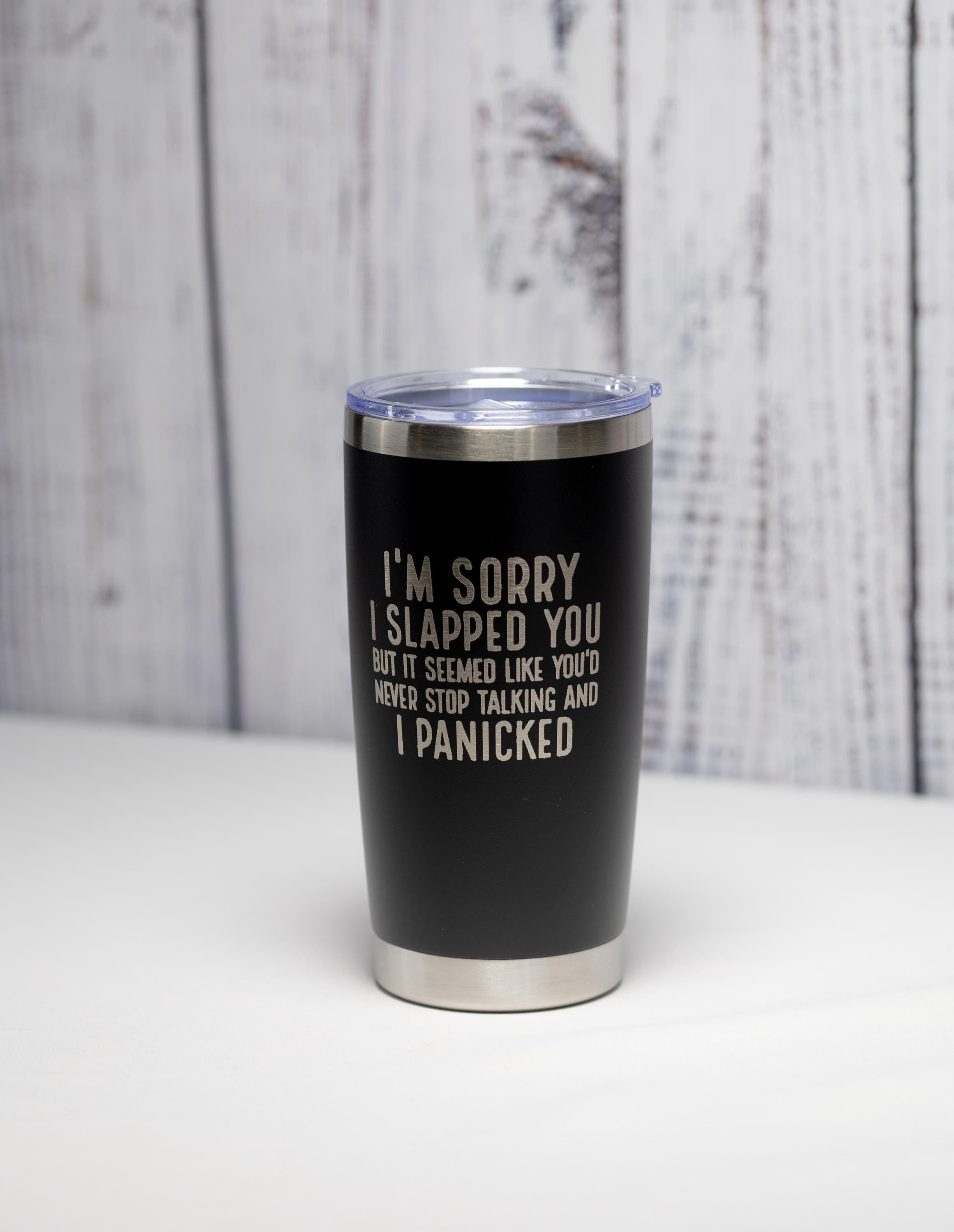 Sarcastic Stainless Steel Tumbler – Custom Color, Laser Engraved Cup, 20 oz