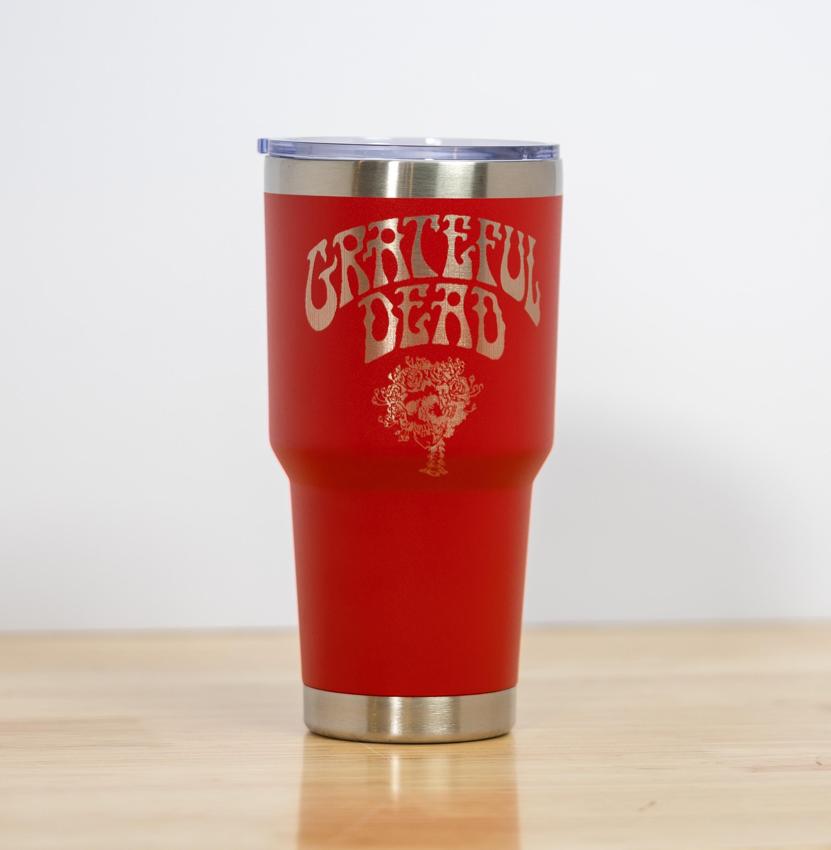 Grateful Dead Tumbler - 30oz Insulated Travel Cup with Bertha Skull Design