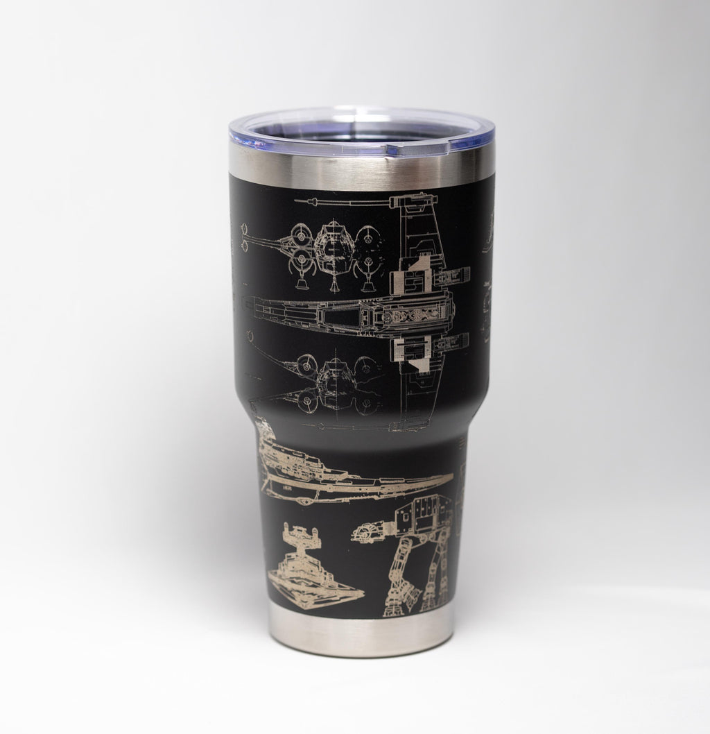 Star Wars Tumbler - Stainless Steel Laser Etched Insulated Travel Mug 30oz