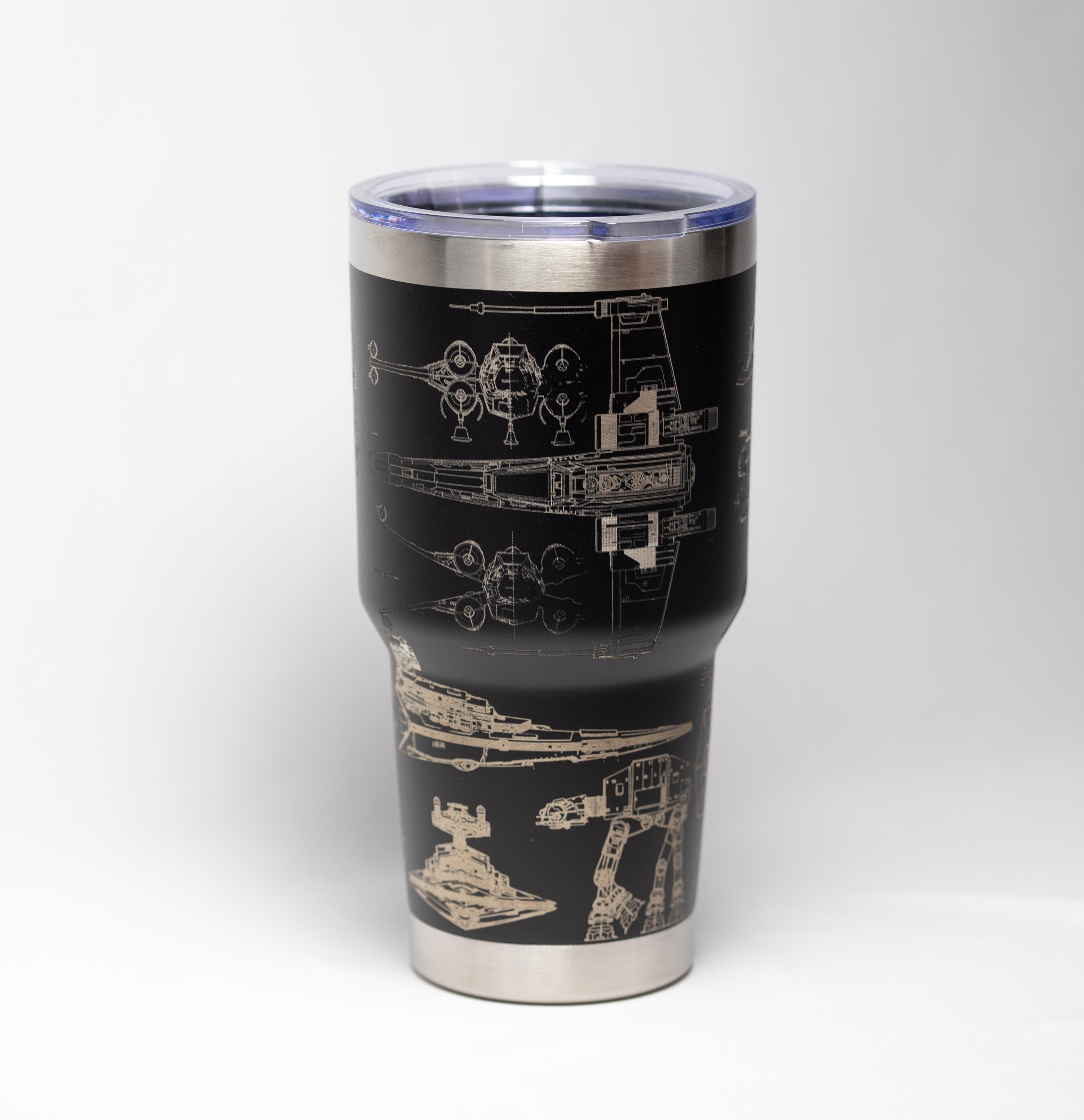 Star Wars Tumbler - Stainless Steel Laser Etched Insulated Travel Mug 30oz