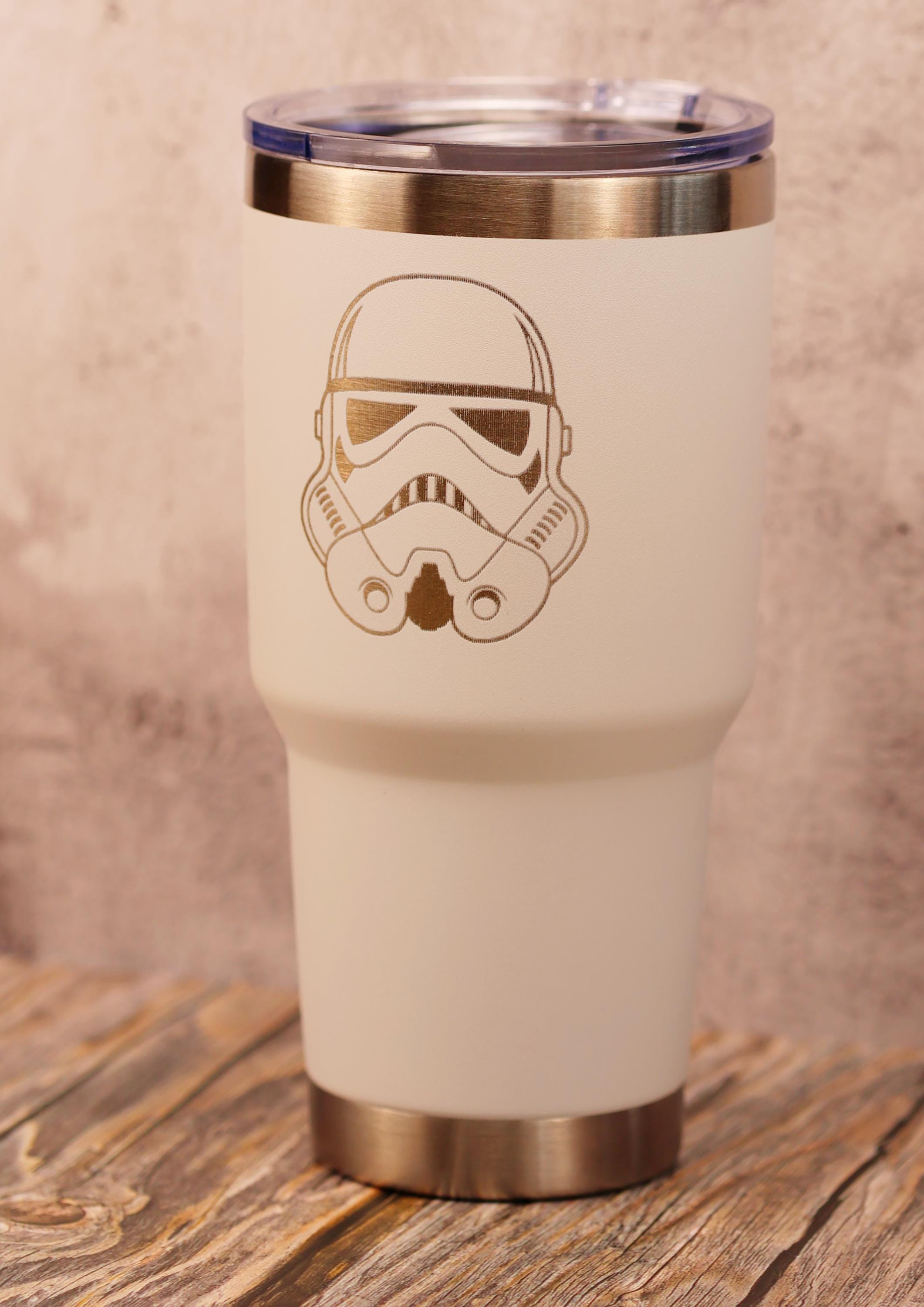 Stormtrooper Tumbler - 30oz Stainless Steel Insulated Travel Cup with Spill Resistant Lid