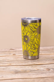 Sunflower Tumbler – 20oz Stainless Steel Double Wall Vacuum Insulated Drinkware