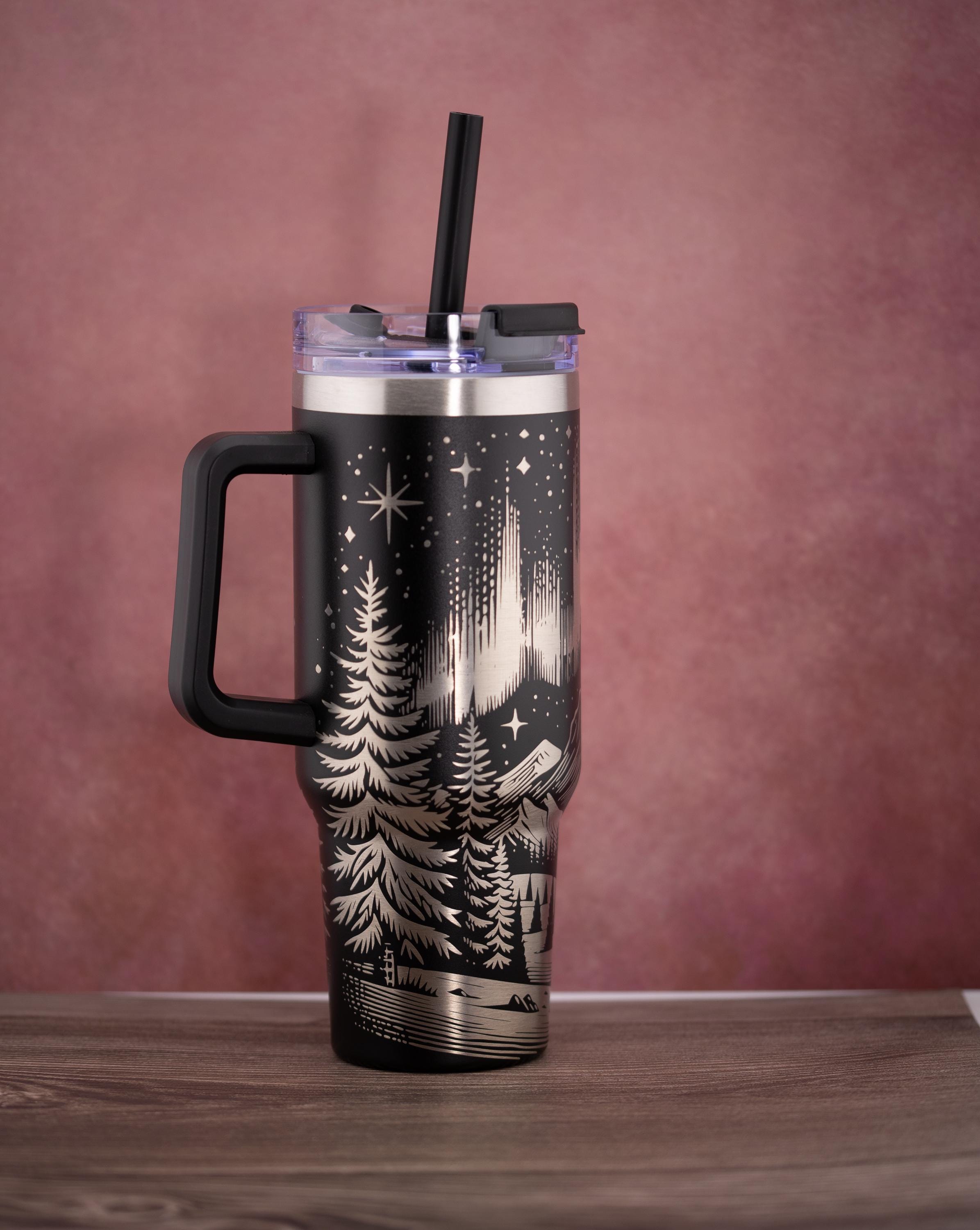 40oz Insulated Tumbler - Aurora Night Tumbler with Durable Powder Coat