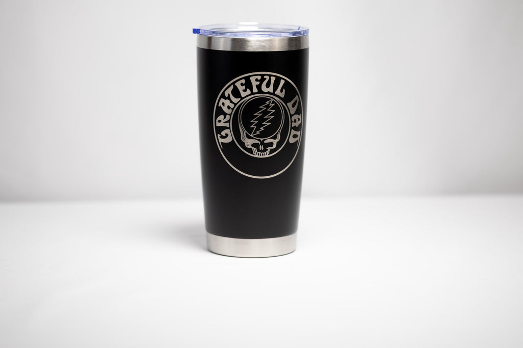 Grateful Dad Tumbler - 20 oz Stainless Steel Cup with Laser Engraved Design