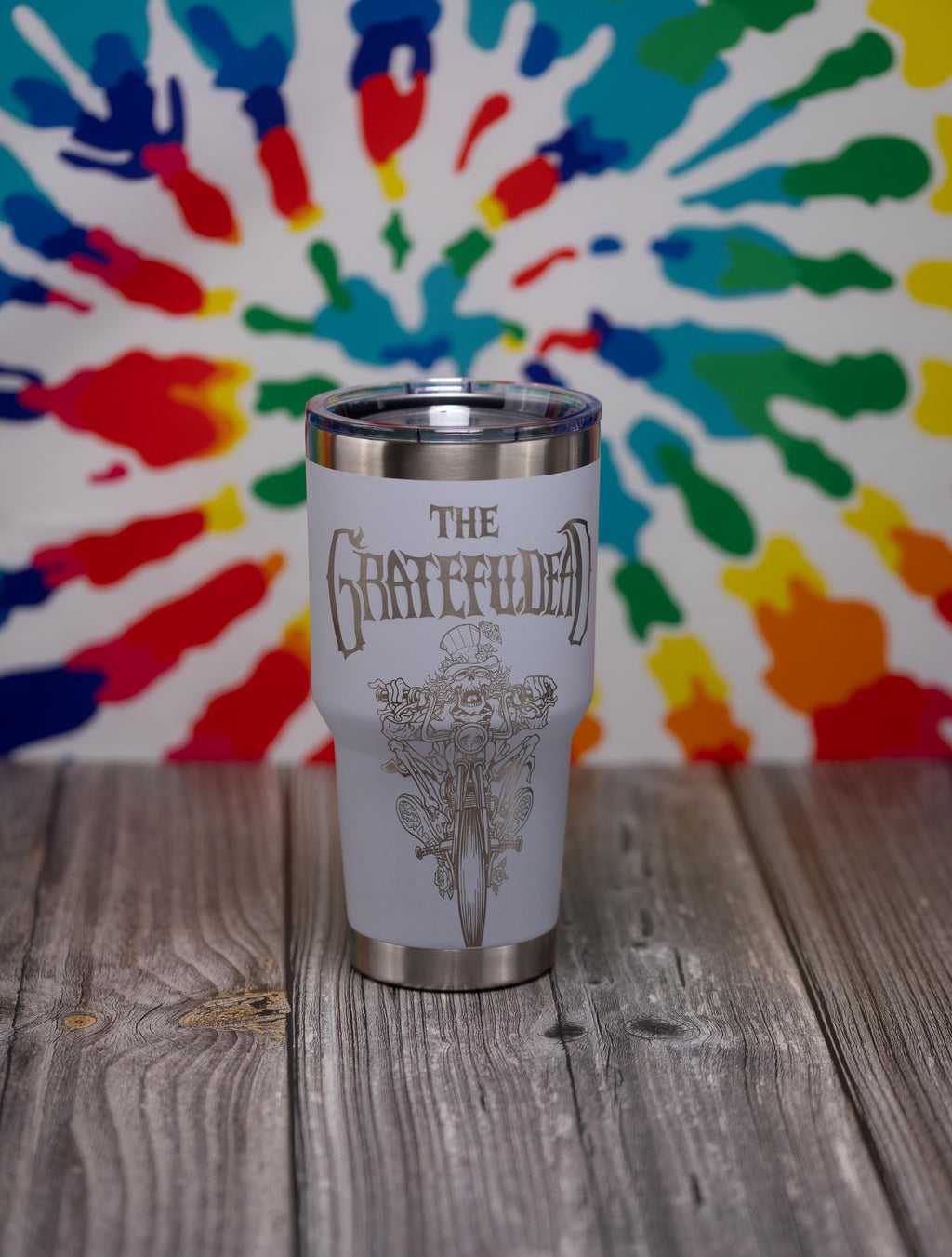 Insulated Steel Tumbler – Grateful Dead Uncle Sam Biker 30oz Double Wall Drinkware