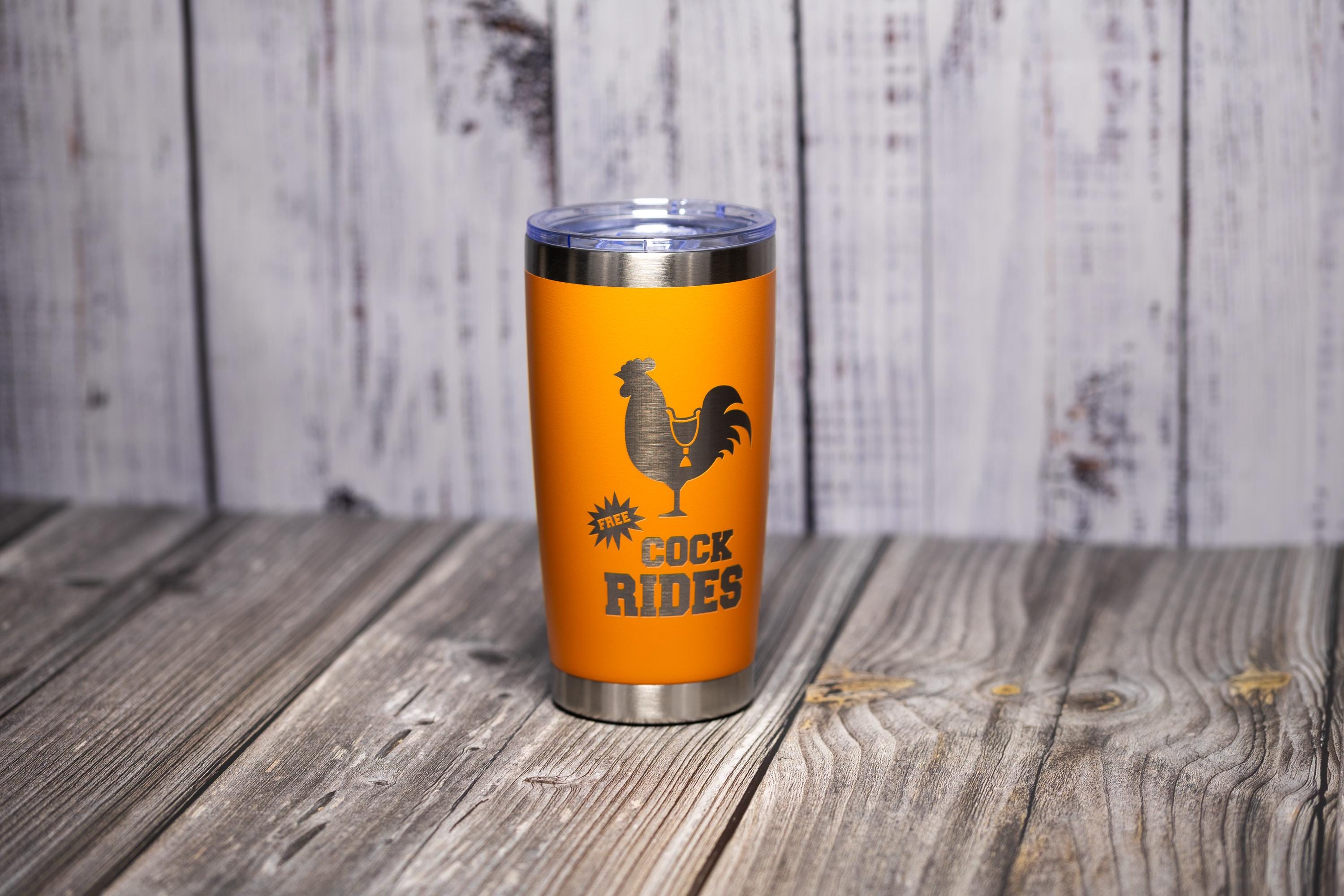 Funny Rooster Tumbler | 20oz Double Wall Stainless Steel Cup - Laser Engraved Design