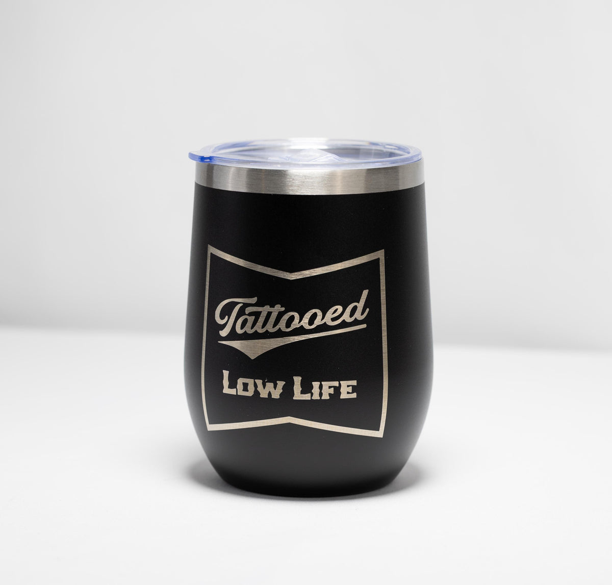 Tattoo Wine Tumbler – 12 oz Stainless Steel Double Wall Insulated Cup