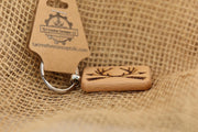 Rustic Hunting Keychain – Hardwood Double Sided Antlers and Arrows Design