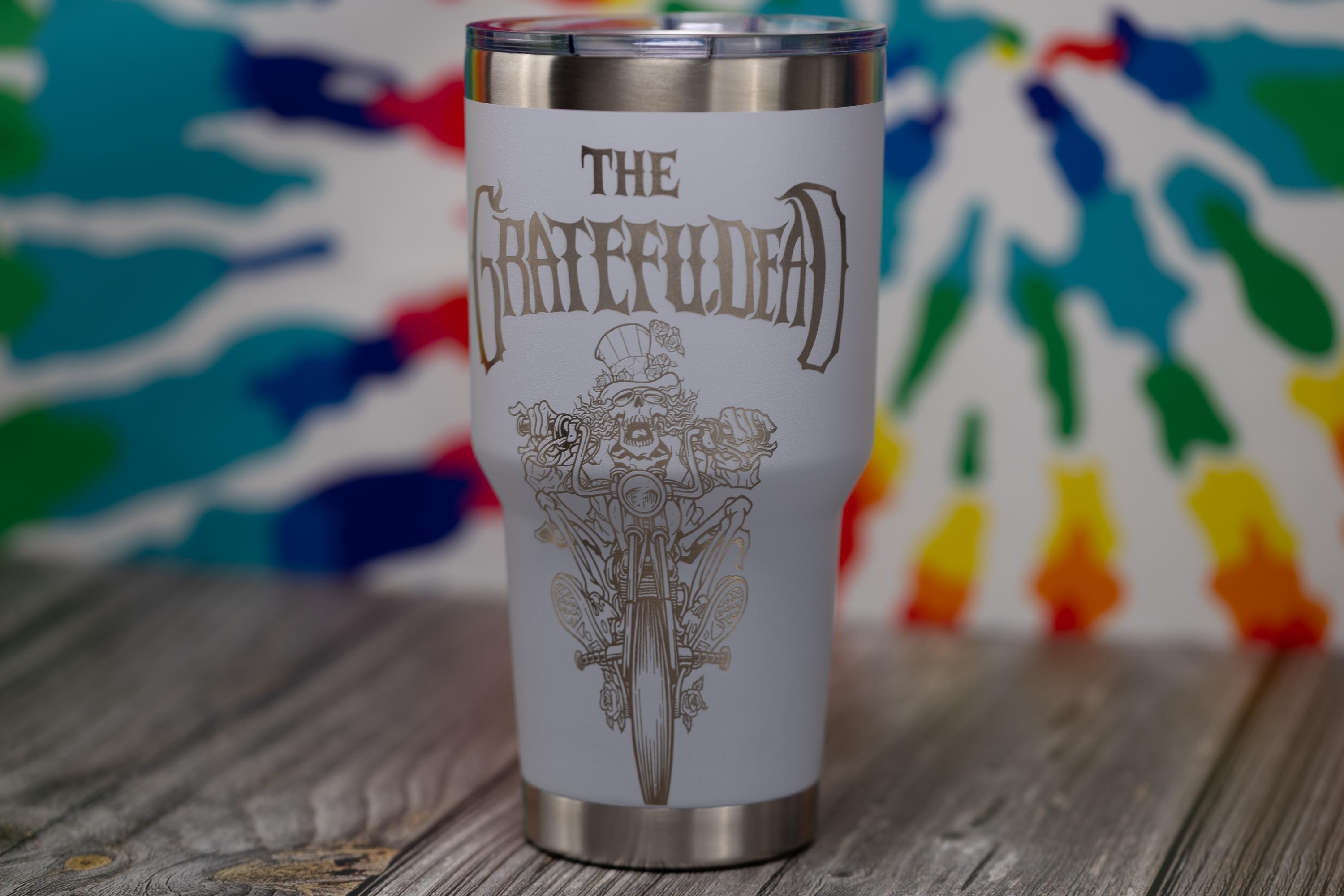 Insulated Steel Tumbler – Grateful Dead Uncle Sam Biker 30oz Double Wall Drinkware