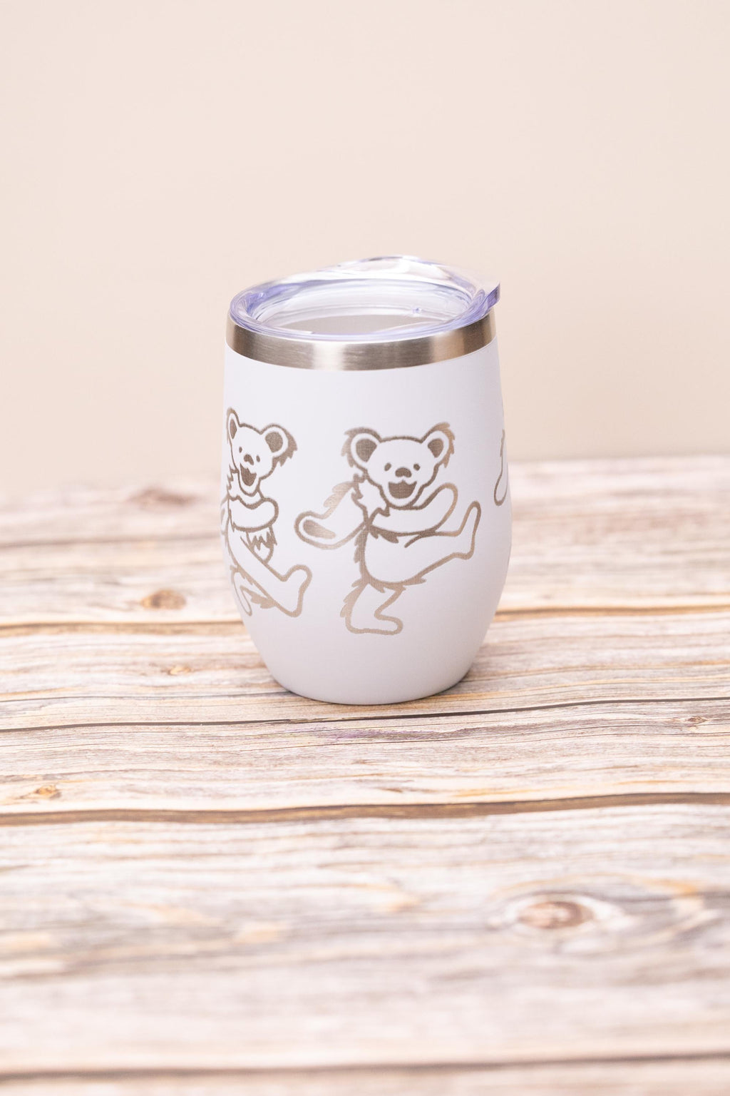 Grateful Dead Wine Tumbler - Insulated Stainless Steel Double Wall Cup, 12oz