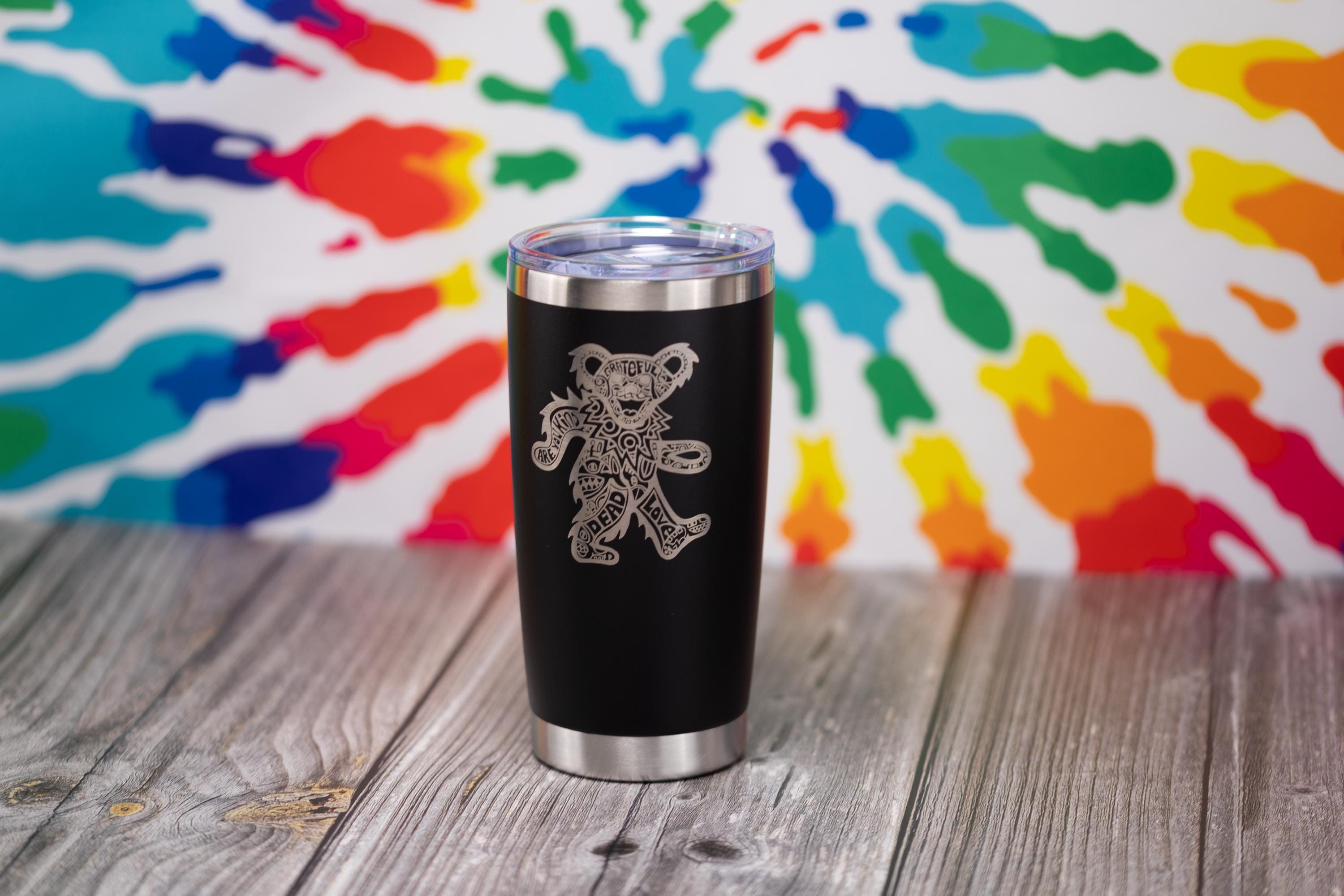 Grateful Dead Tumbler - 20oz Insulated Stainless Steel Travel Cup With Spill Resistant Lid