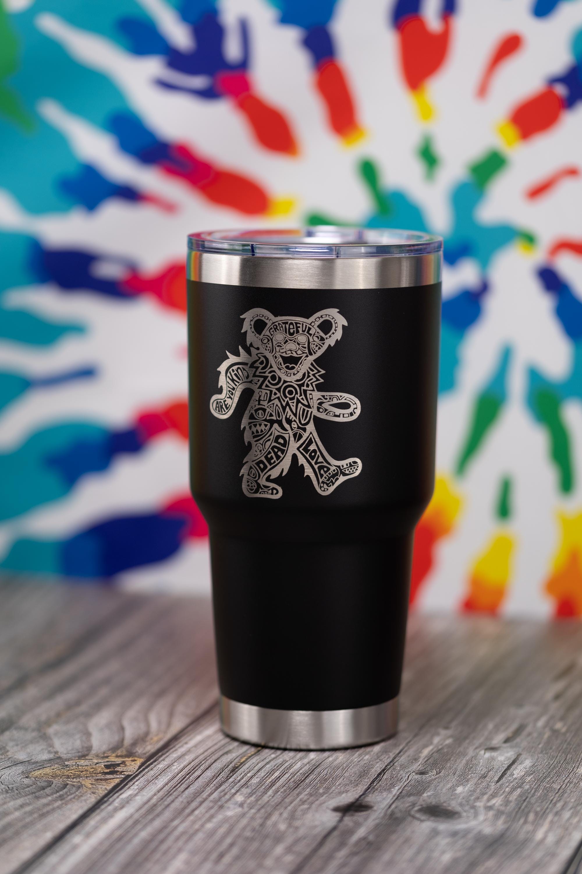 Stainless Steel Tumbler – Grateful Dead Kind Bear 30oz Vacuum Insulated Cup