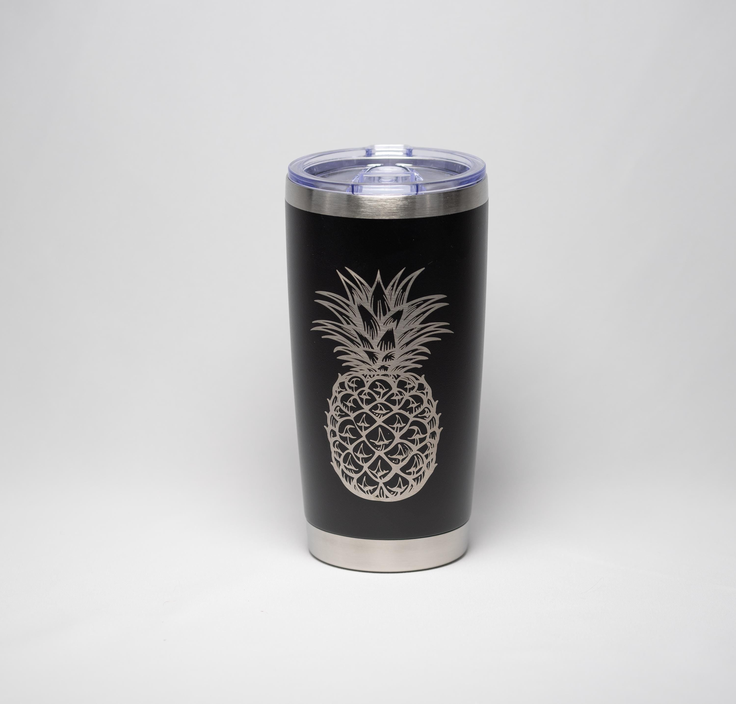 Stainless Steel Tumbler – 20 oz Vacuum Insulated Cup | Laser Engraved Pineapple Drinkware