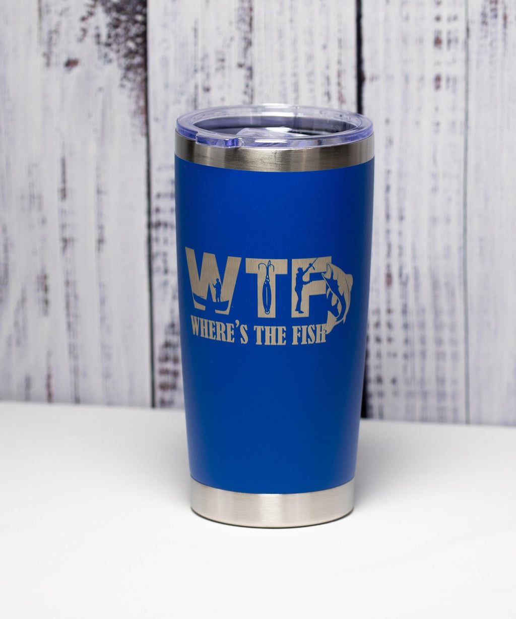 Fishing Tumbler – Custom Engraved Stainless Steel Cup With Powder Coated Finish