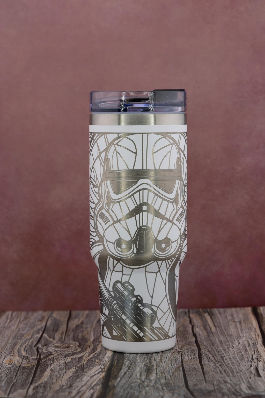 Stormtrooper Mosaic Tumbler – 40oz Insulated Travel Mug | Stainless Steel Cup