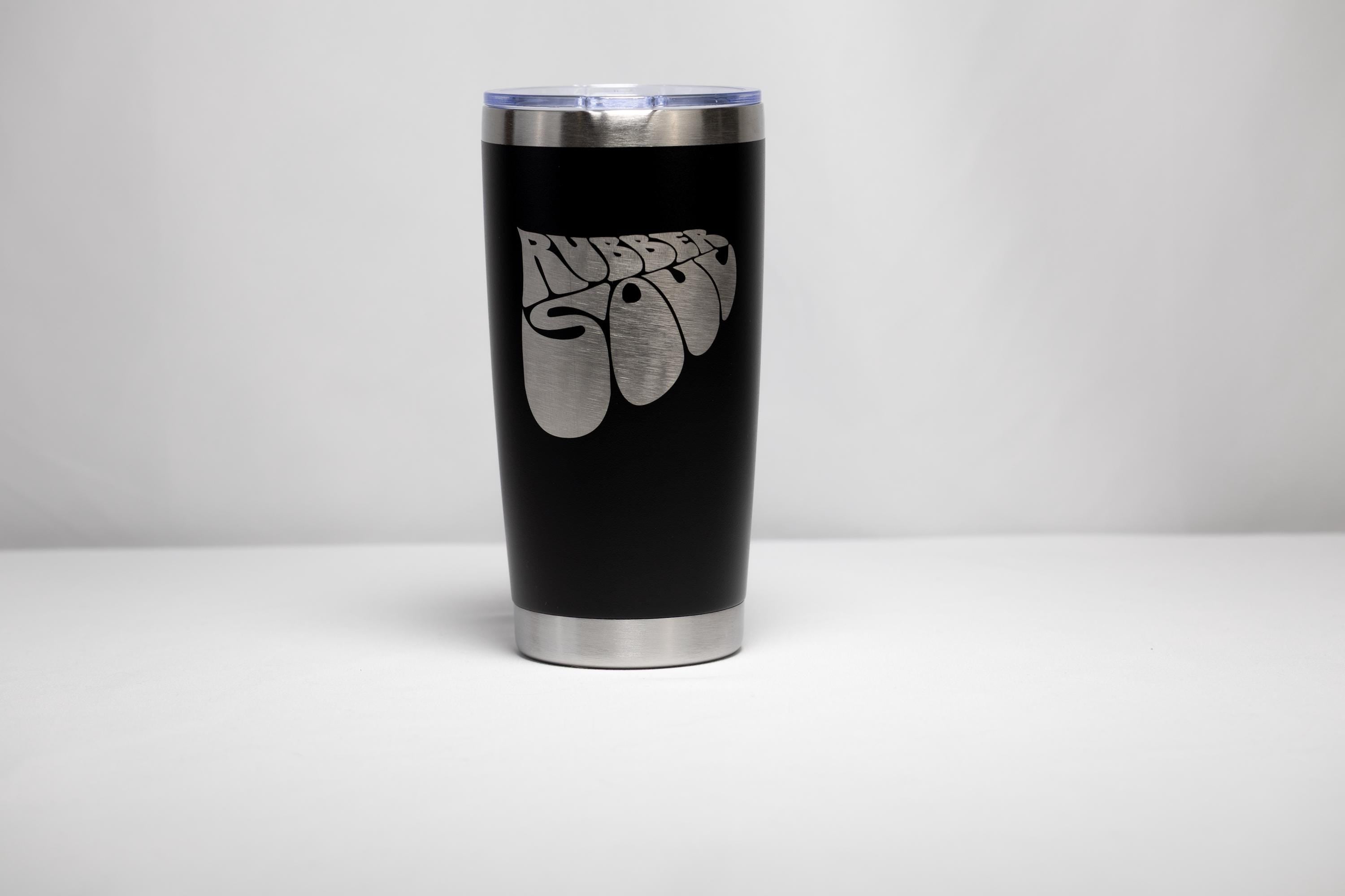 Rubber Soul Tumbler - 20 oz Stainless Steel Cup | Laser Engraved, Custom Color