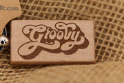 Groovy Keychain – Retro 70s Double Sided Engraved Hardwood Charm