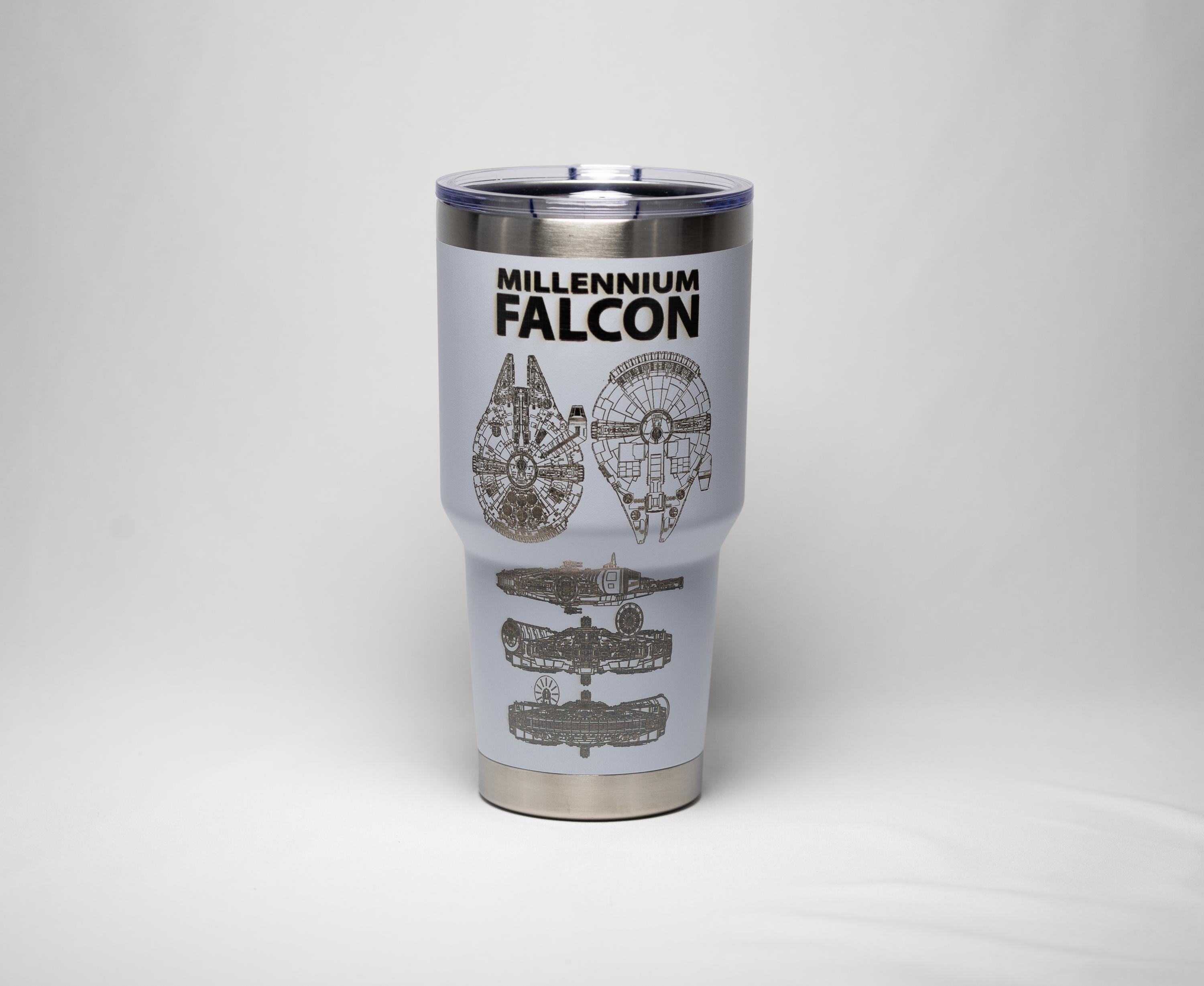 Millennium Falcon Tumbler - Star Wars Drinkware | Custom Color 30 oz Travel Cup