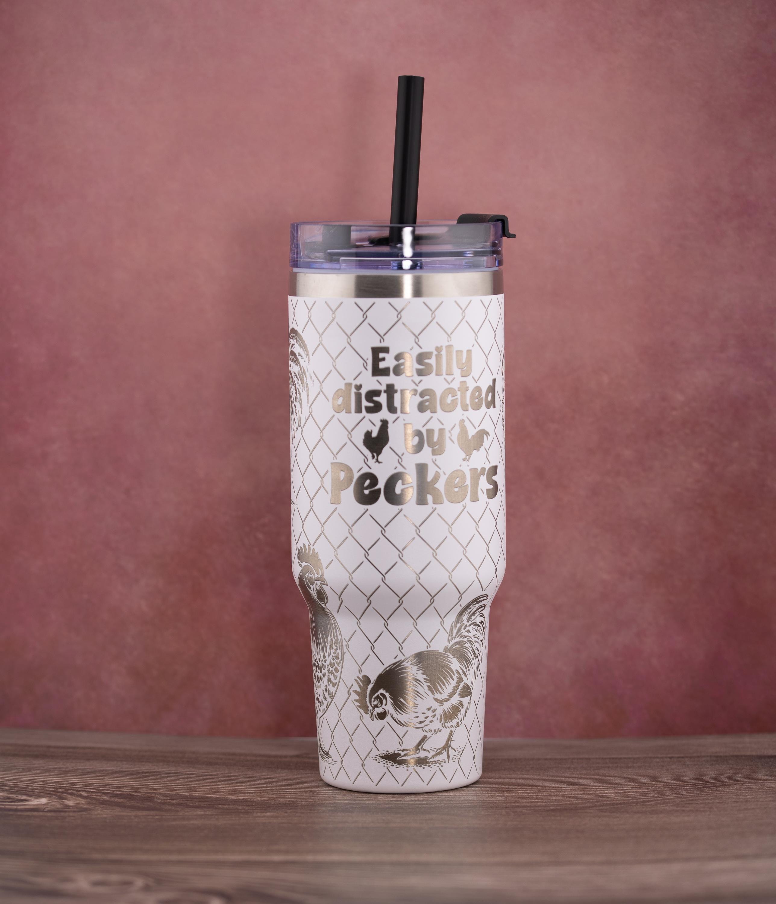 40oz Stainless Steel Tumbler - Double Wall Insulated Drink Cup with Straw Lid