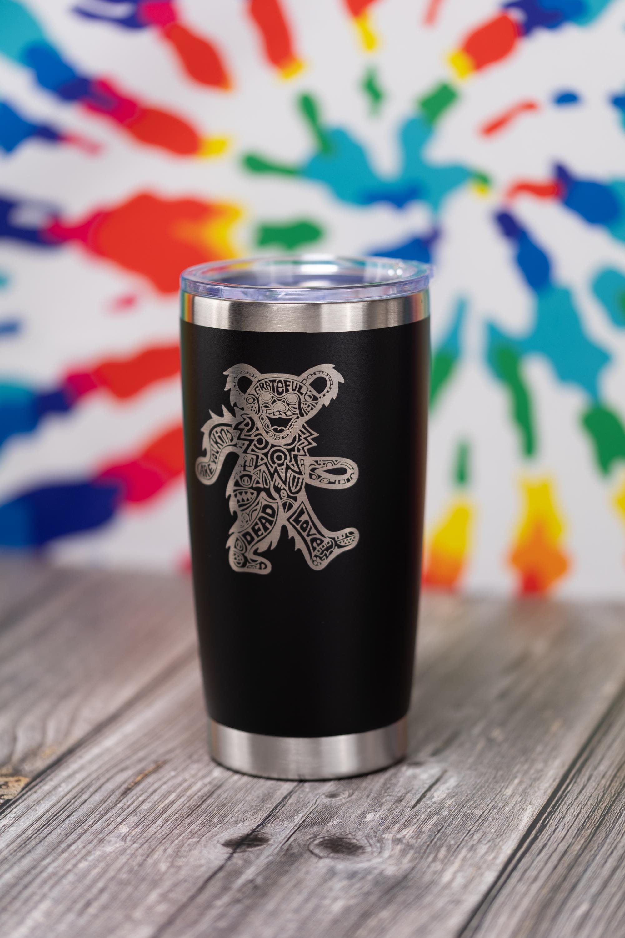 Grateful Dead Tumbler - 20oz Insulated Stainless Steel Travel Cup With Spill Resistant Lid