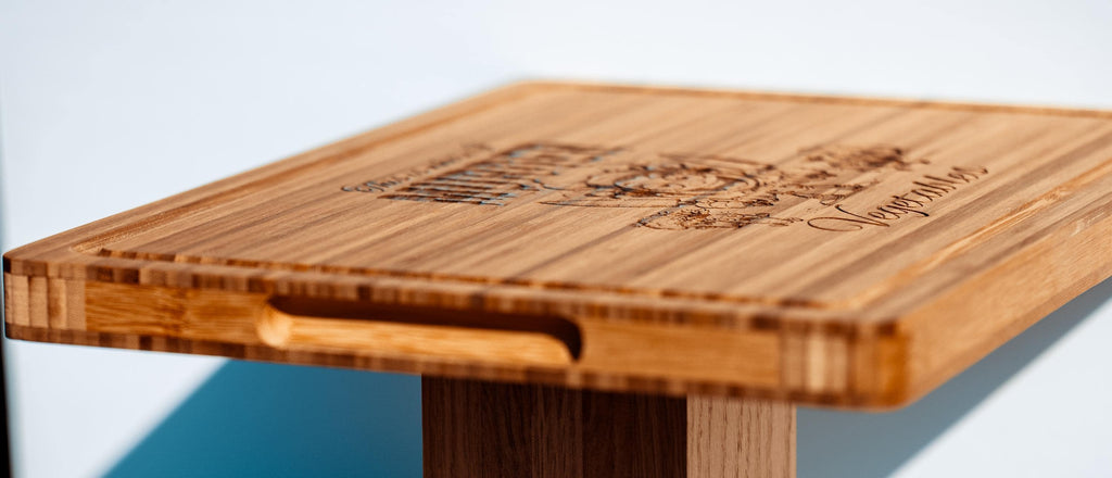 Funny Bamboo Cutting Board – Laser Engraved, Durable Large Serving Board