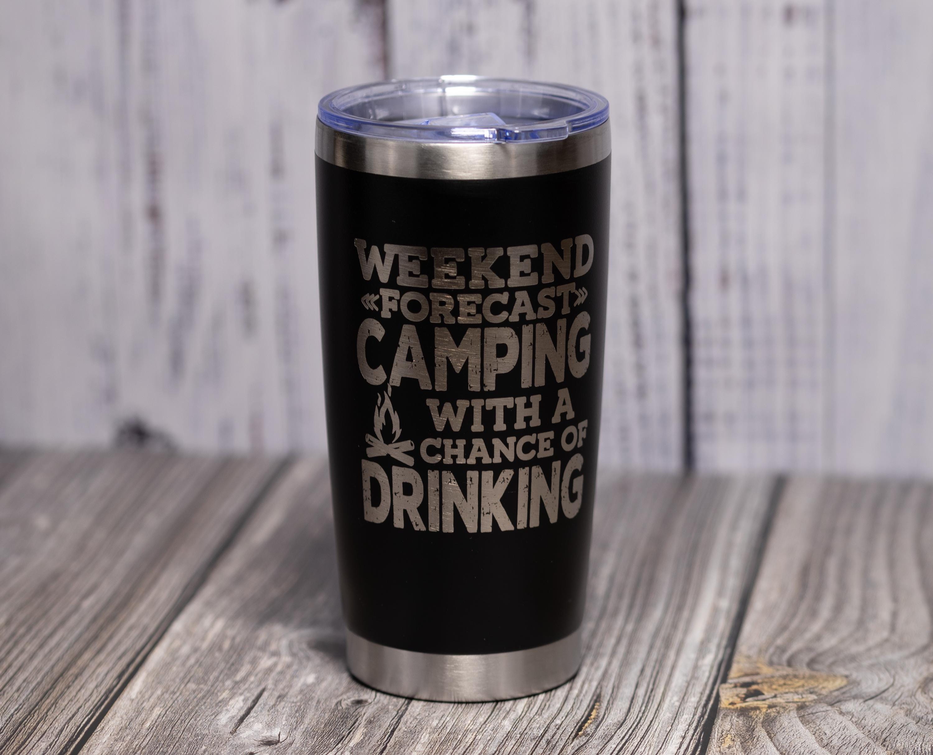 Camping Tumbler - 20 Oz Stainless Steel Drink Cup With Double Wall Insulation
