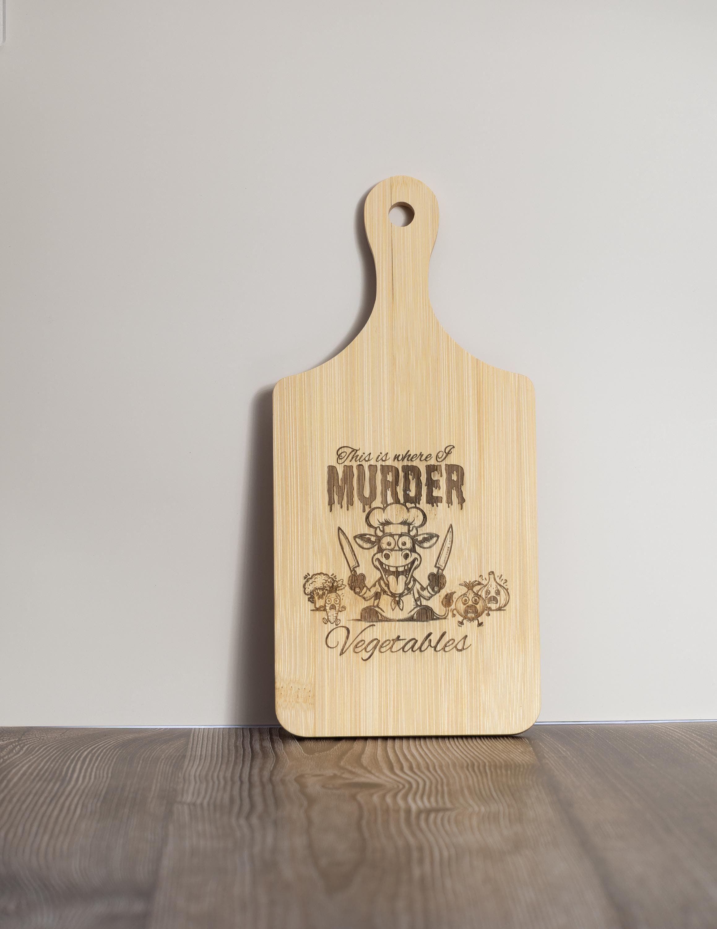 Bamboo Cutting Board – Funny Laser Engraved Board | Eco Friendly, Compact 5x11