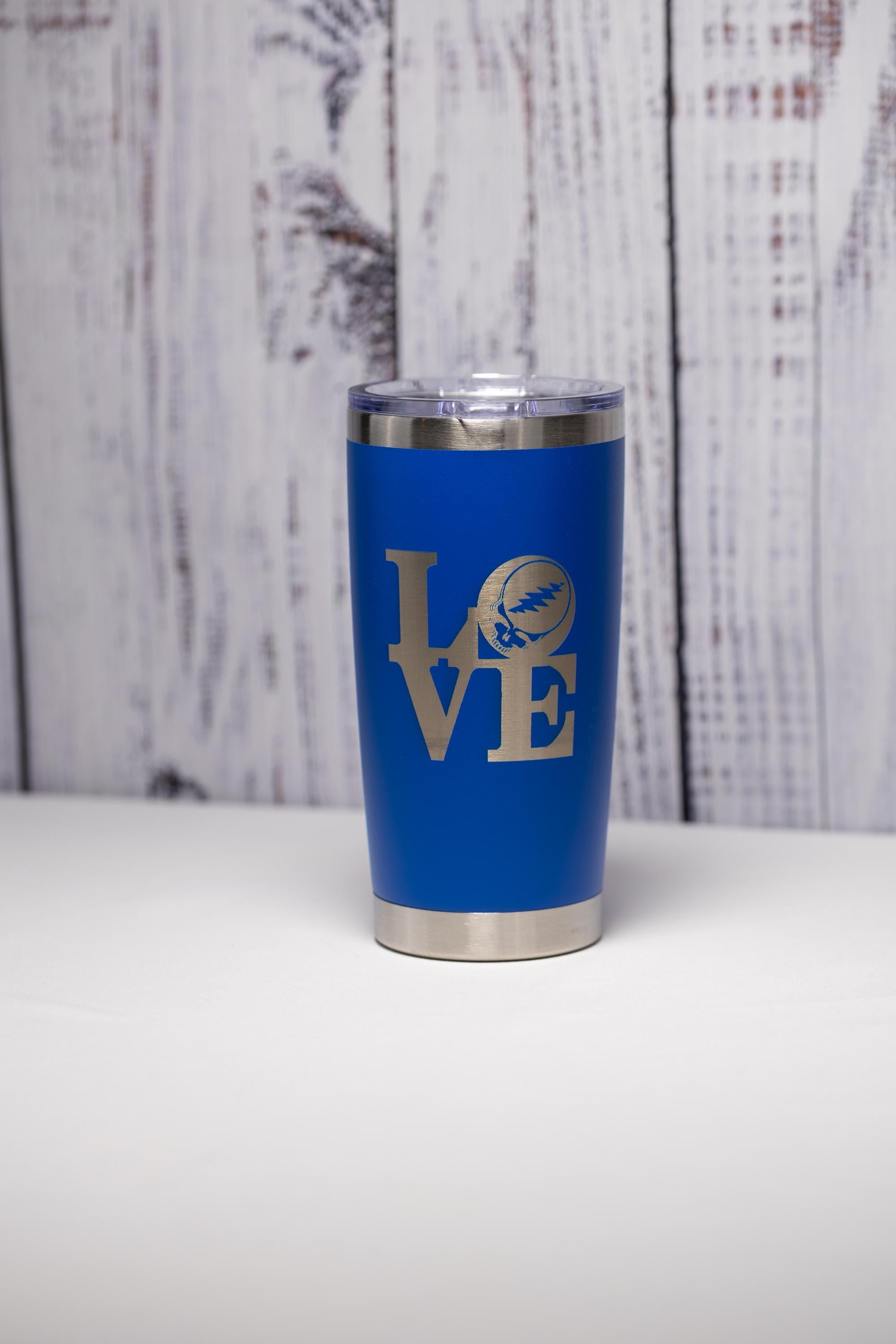 Grateful Dead Tumbler – Stainless Steel Cup With Lightning Skull Design, 20oz