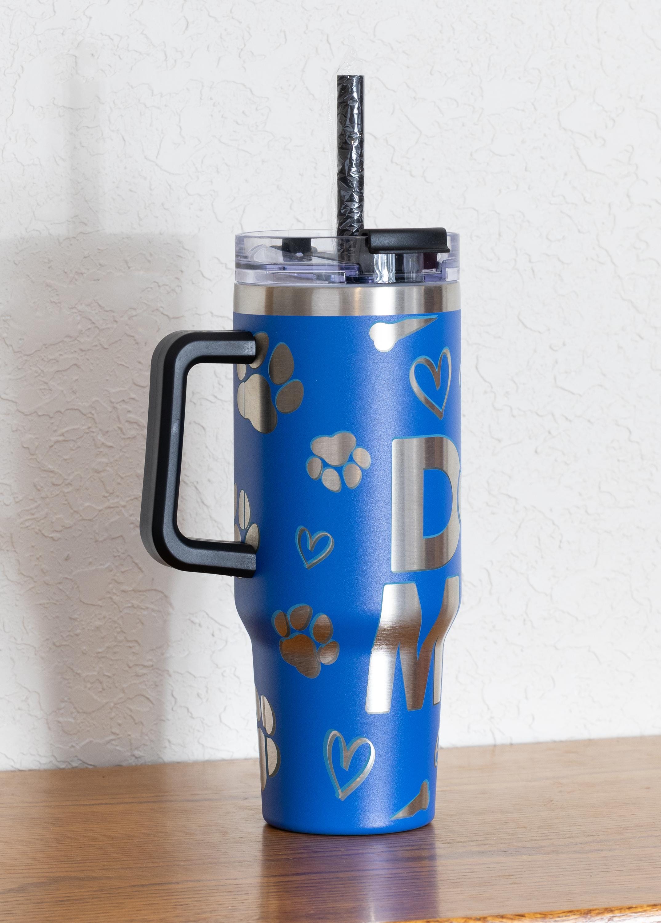Dog Mom Tumbler – Stainless Steel Vacuum Insulated Mug, 40oz Large Capacity
