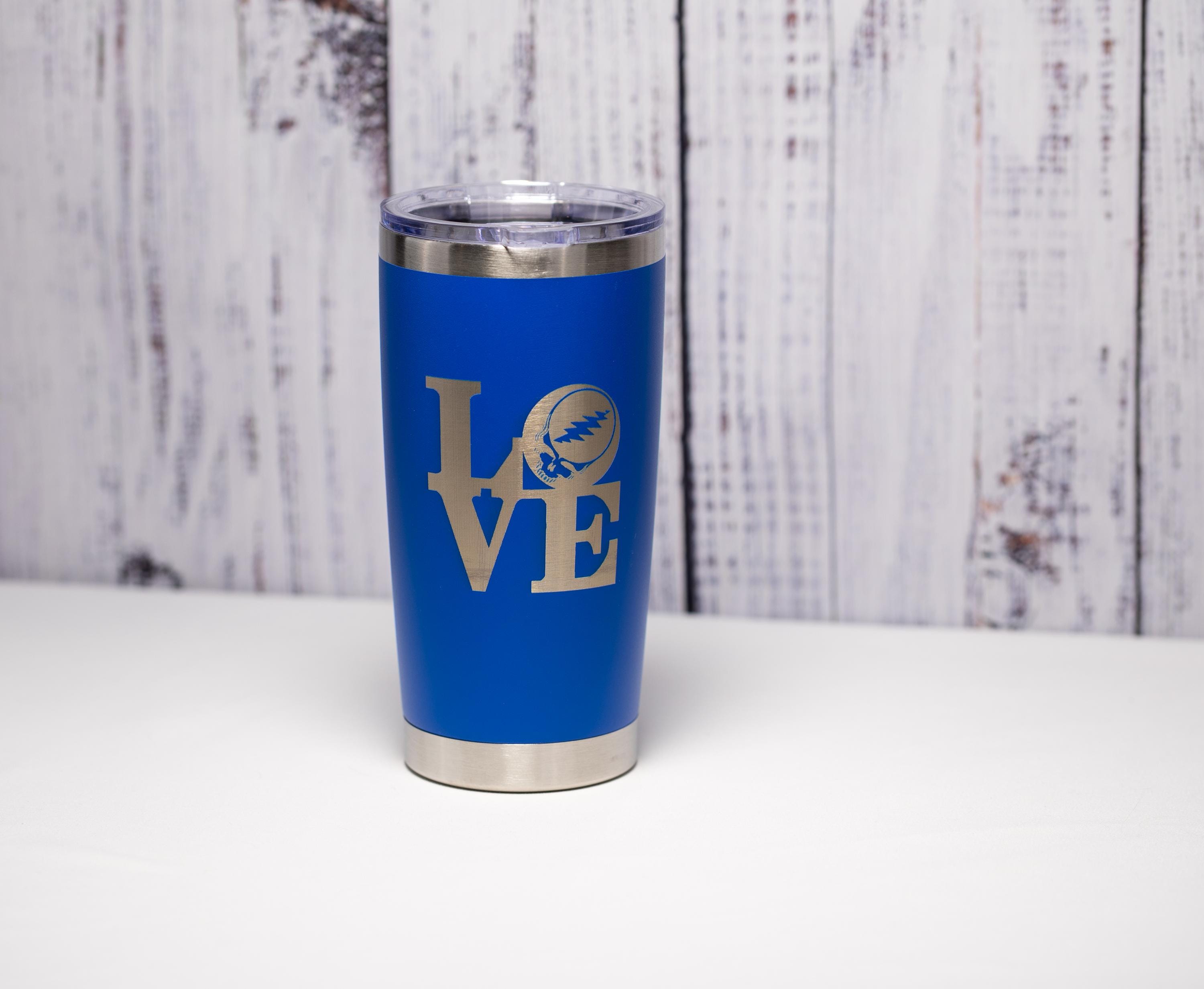 Grateful Dead Tumbler – Stainless Steel Cup With Lightning Skull Design, 20oz