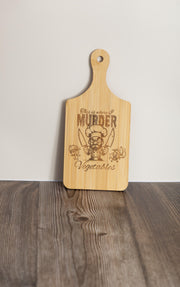 Bamboo Cutting Board – Funny Kitchen Gift | Dark Humor Kitchen Decor, Compact 5x11