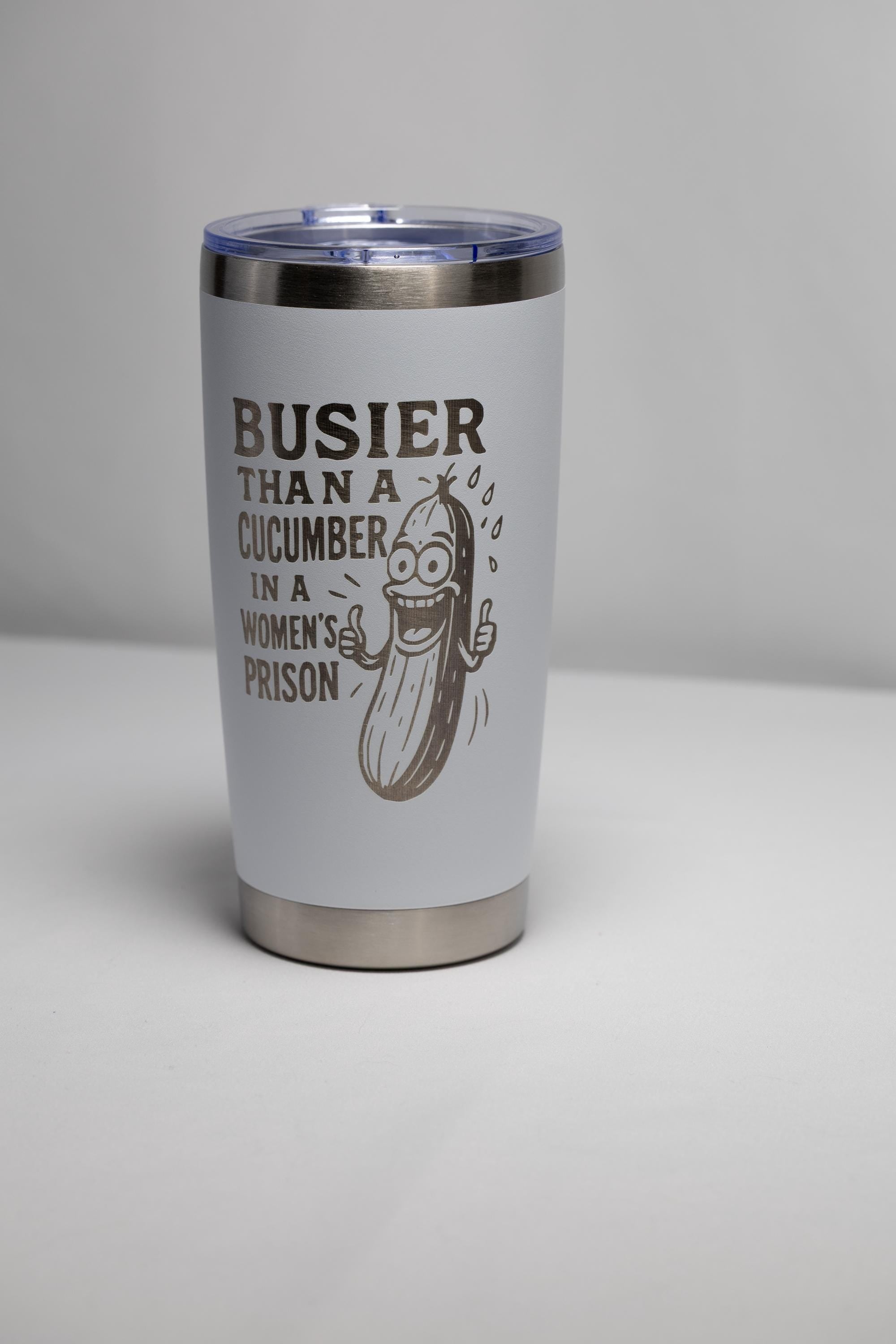 Laser Engraved Tumbler - 20 oz Stainless Steel Cup With Custom Color & Double Wall Insulation