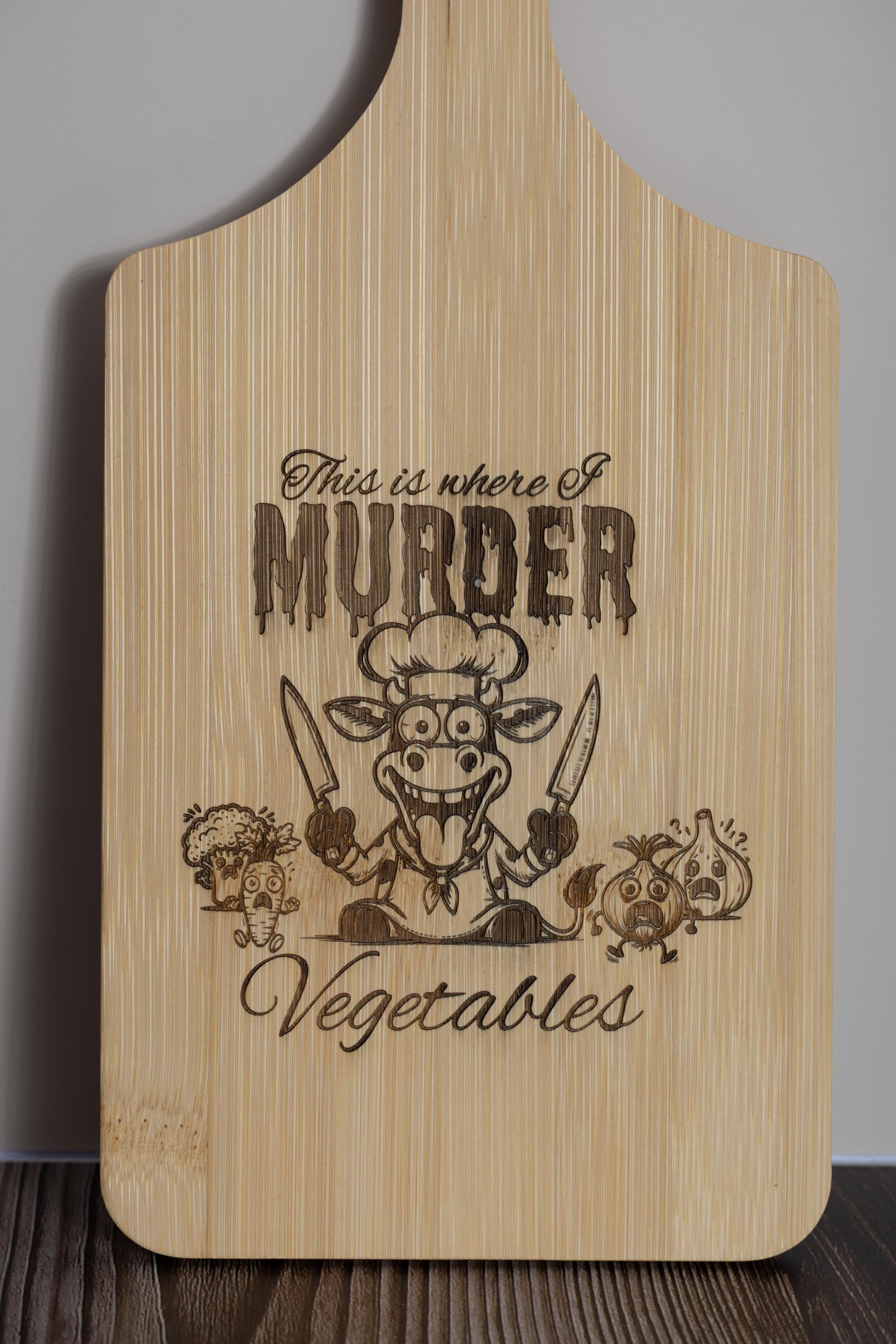 Bamboo Cutting Board – Funny Laser Engraved Board | Eco Friendly, Compact 5x11