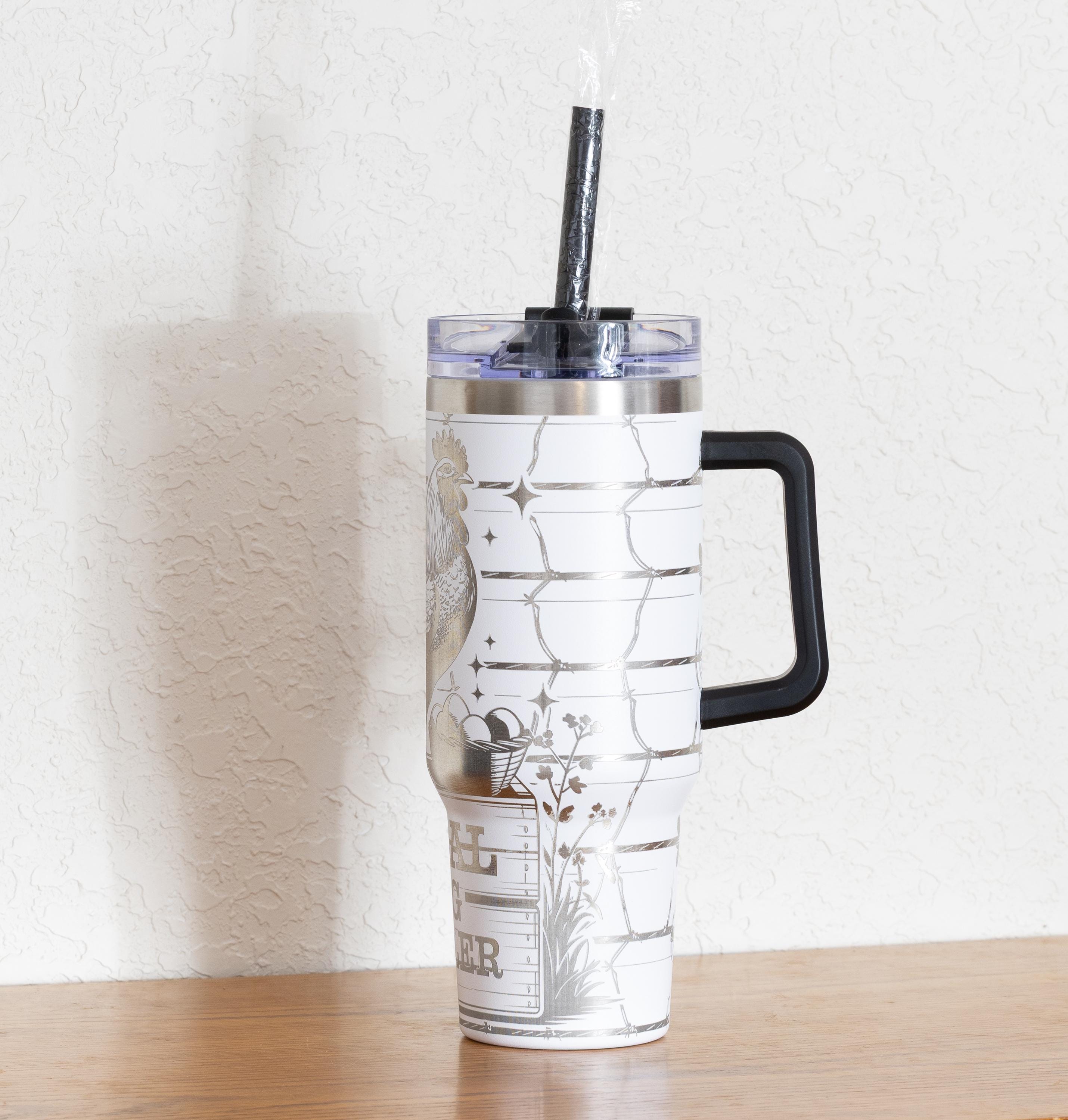 Local Egg Dealer Tumbler – 40oz Stainless Steel Farmhouse Style Cup with Straw