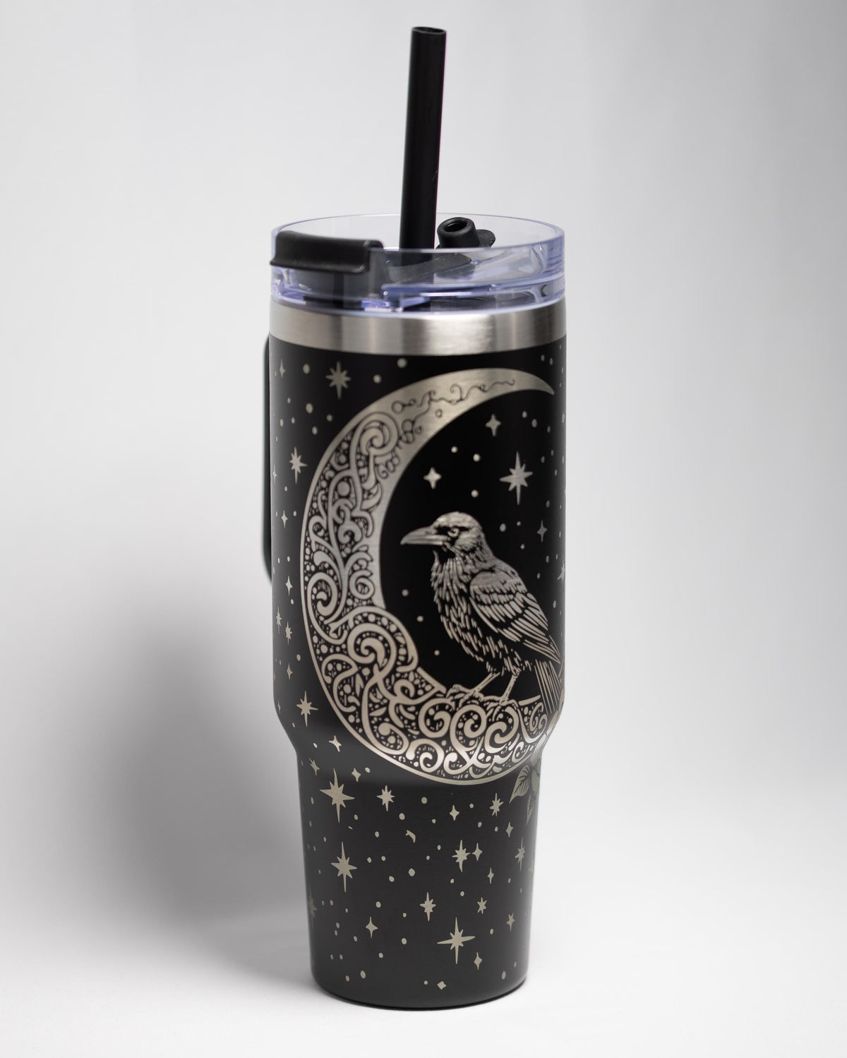 Laser Engraved Tumbler - 40 Ounce Insulated Cup | Crow Moon Design, Stainless Steel