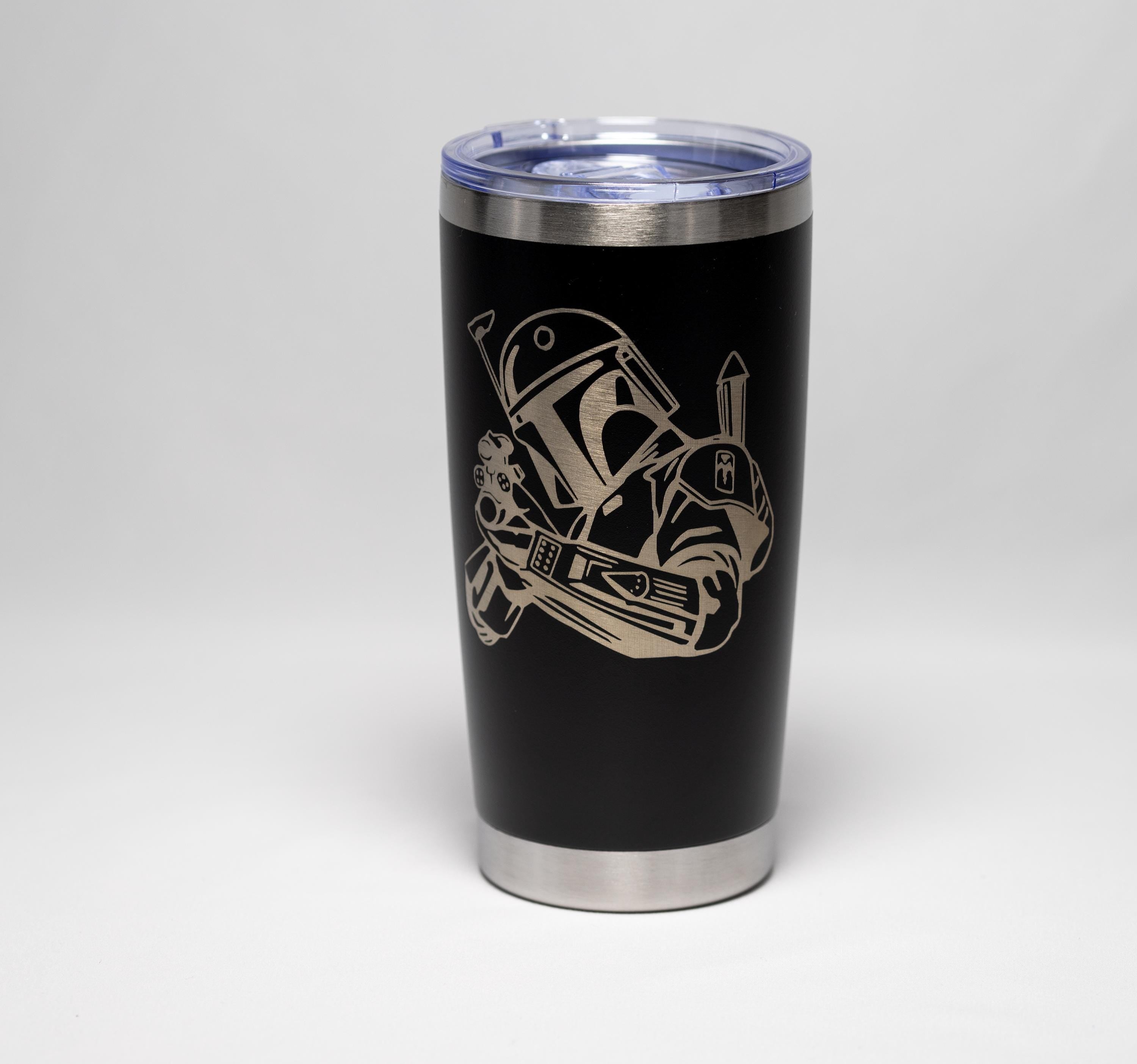 Boba Fett Tumbler | Stainless Steel 20 oz Drinkware - Laser Engraved Cup