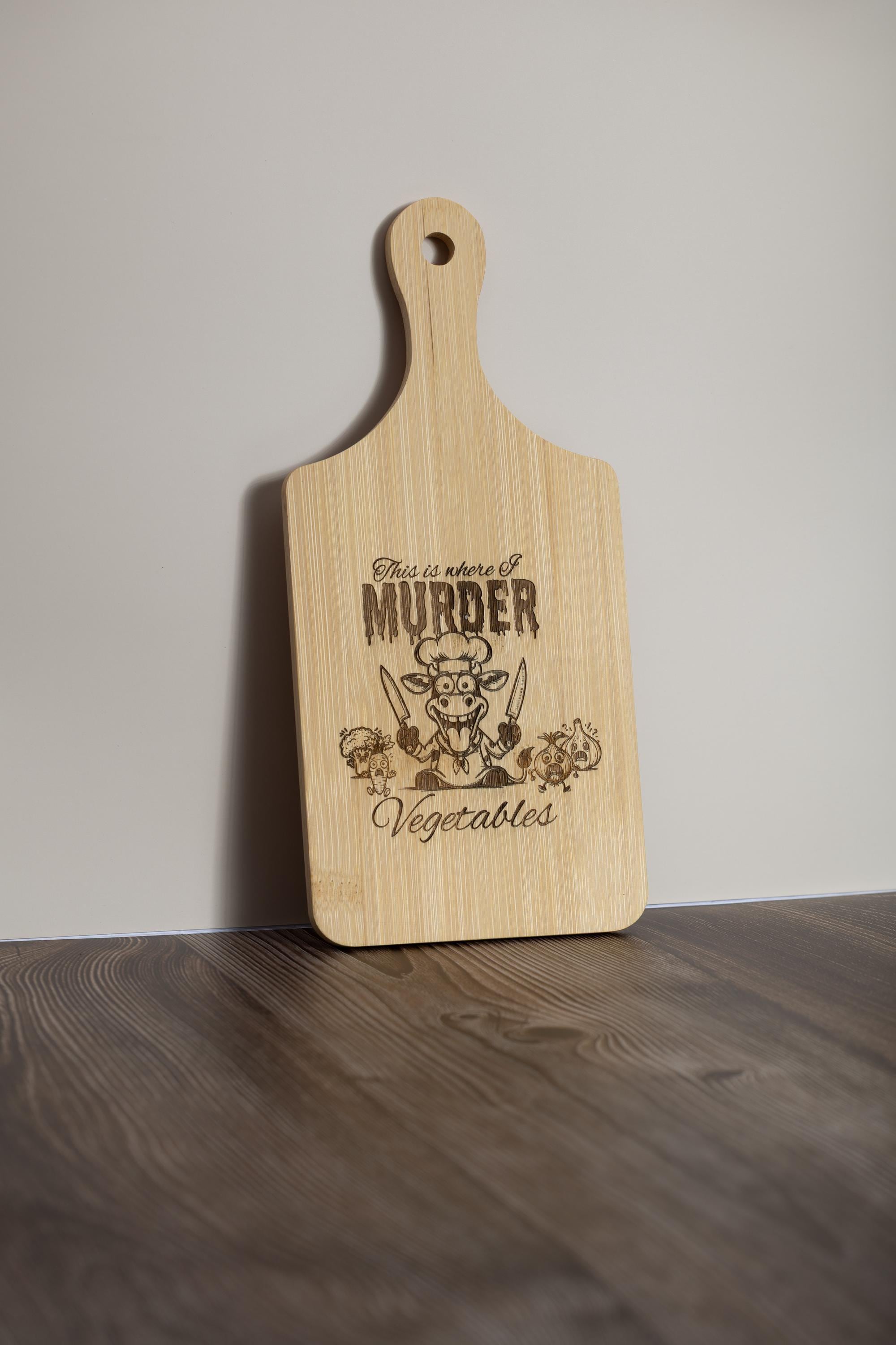 Bamboo Cutting Board – Funny Laser Engraved Board | Eco Friendly, Compact 5x11