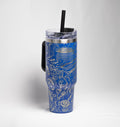 Engine Wrap Travel Tumbler - Large 40oz Vacuum Insulated Cup | Laser Etched Design