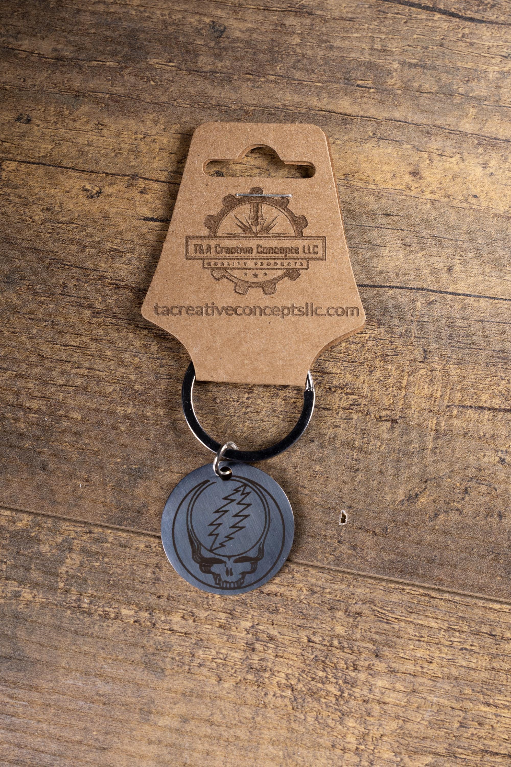 Steal Your Face Keychain – Polished Stainless Steel, Double Sided Engraving Gift