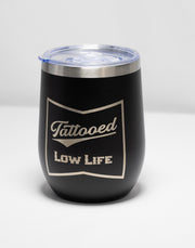 Tattoo Wine Tumbler – 12 oz Stainless Steel Double Wall Insulated Cup