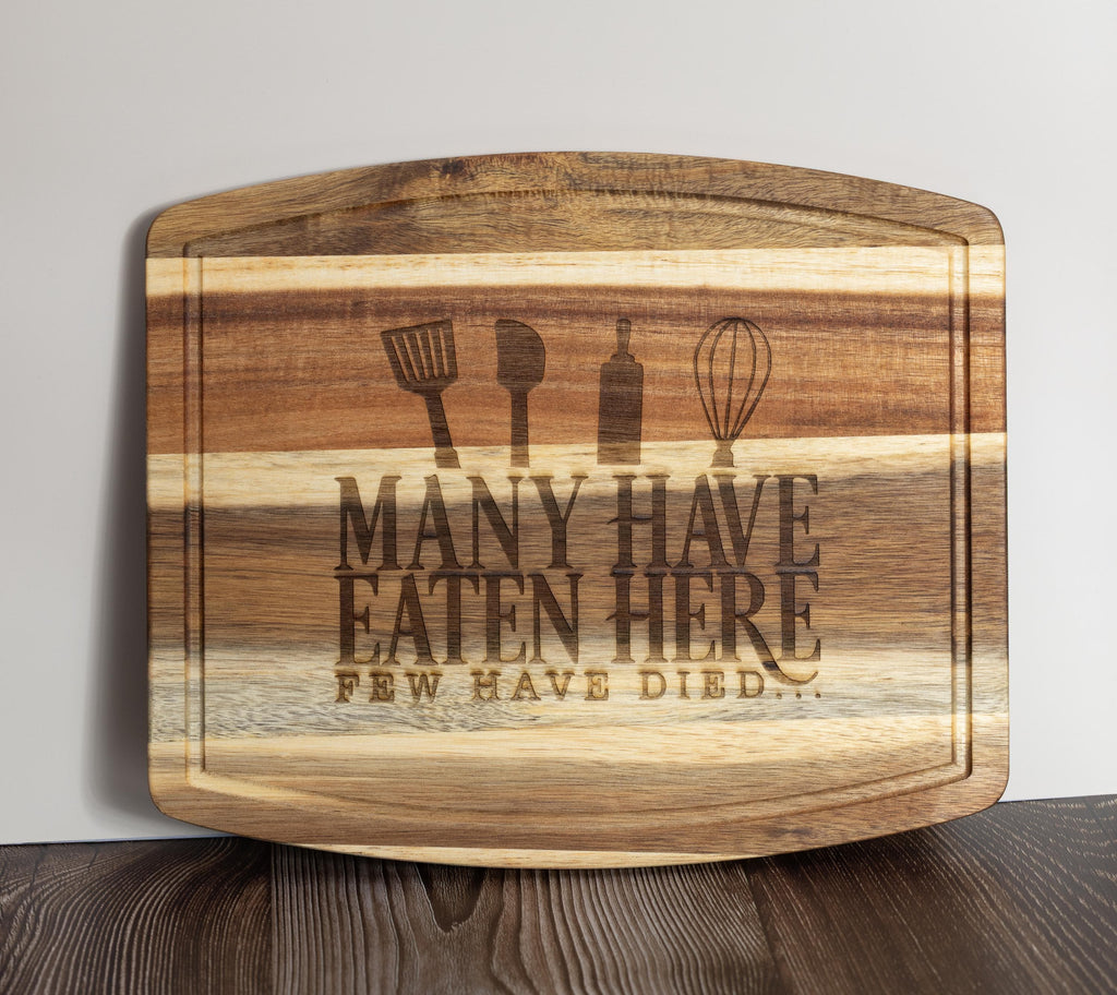 Wood Cutting Board – Durable Acacia Wood, Laser Engraved, Funny Kitchen Decor 10x12