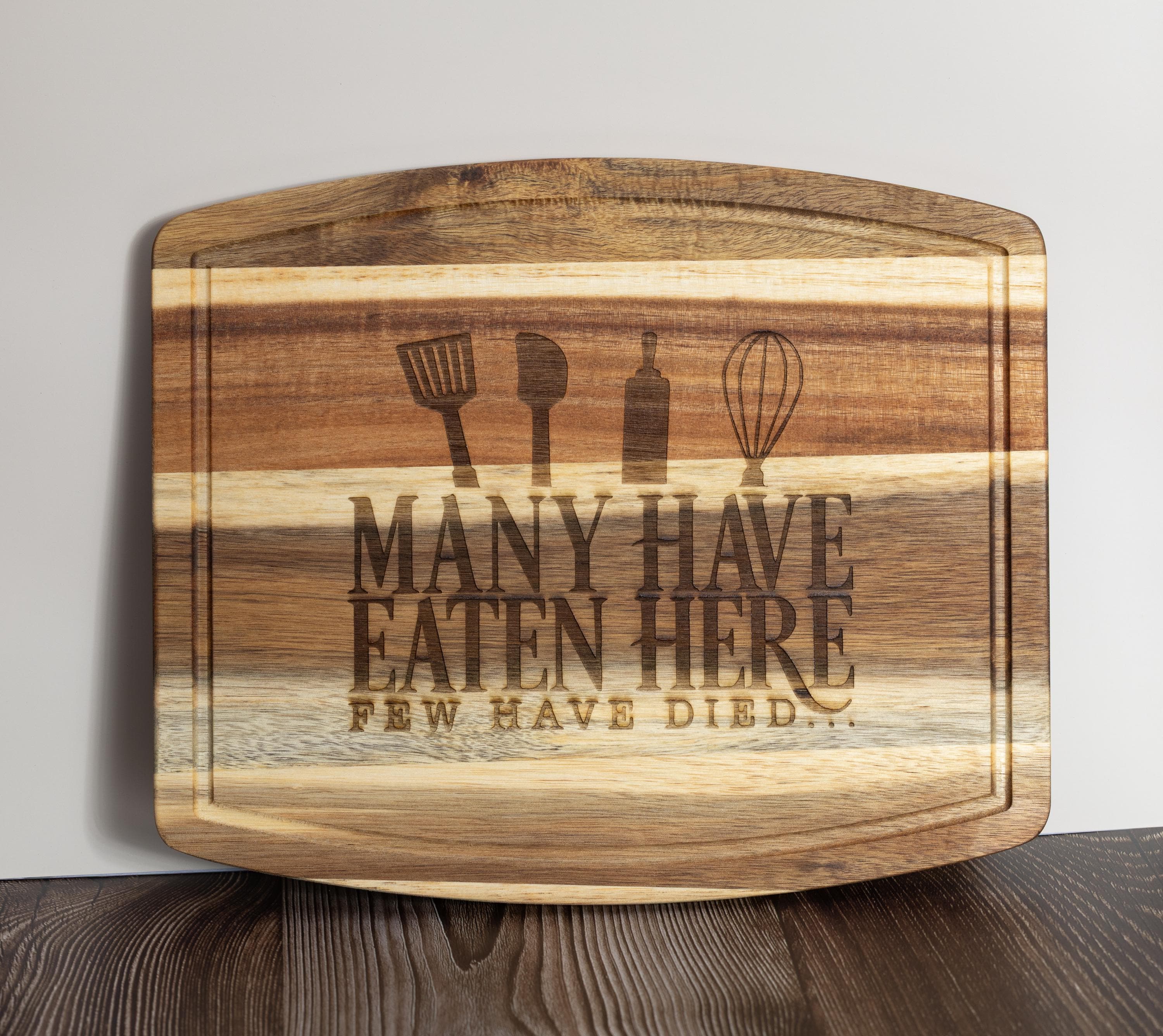 Wood Cutting Board – Durable Acacia Wood, Laser Engraved, Funny Kitchen Decor 10x12