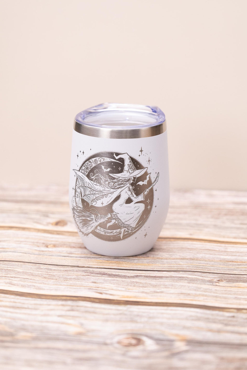 Witch Wine Tumbler - Insulated Stainless Steel Double Wall Tumbler with Spill Resistant Lid