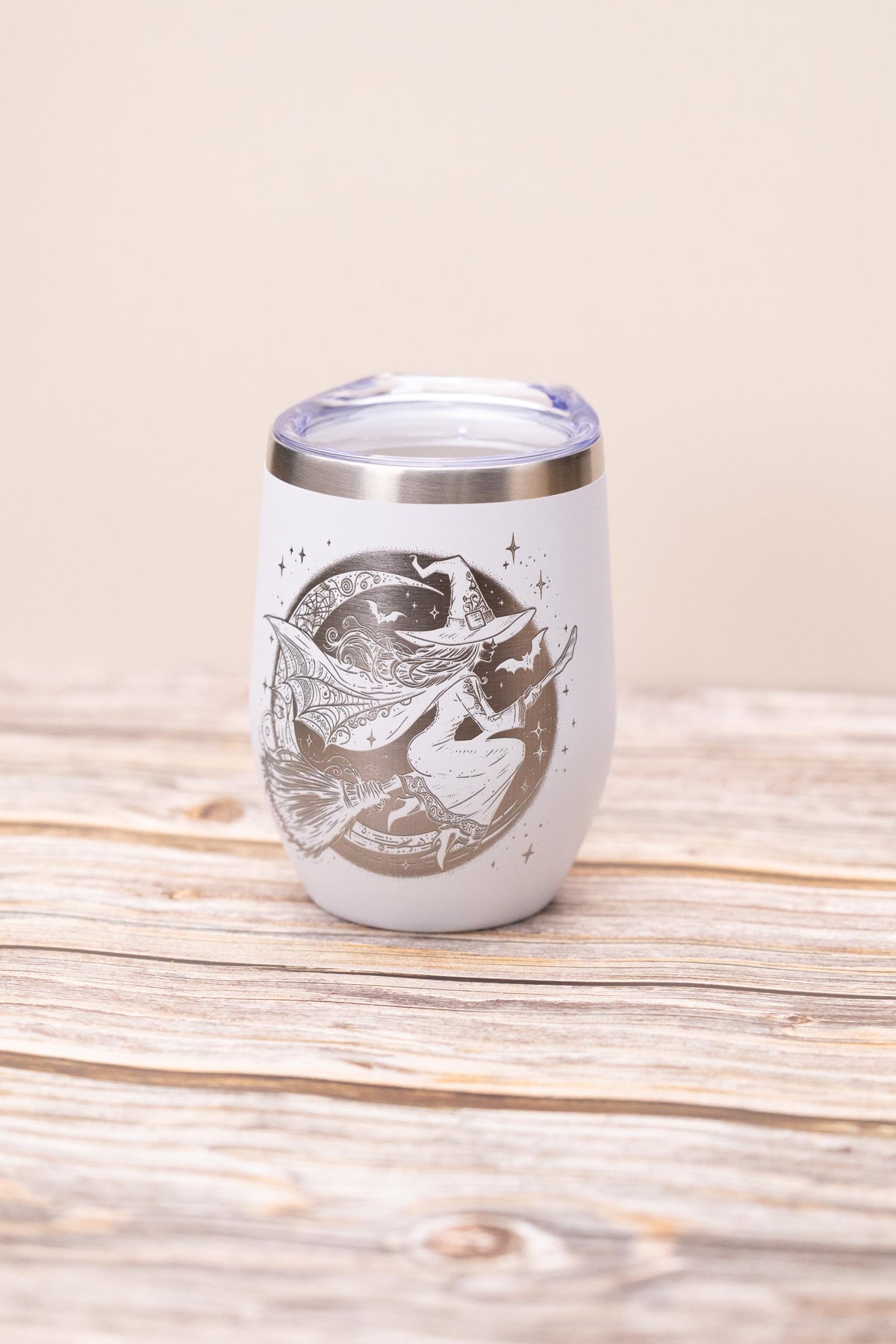 Witch Wine Tumbler - Insulated Stainless Steel Double Wall Tumbler with Spill Resistant Lid