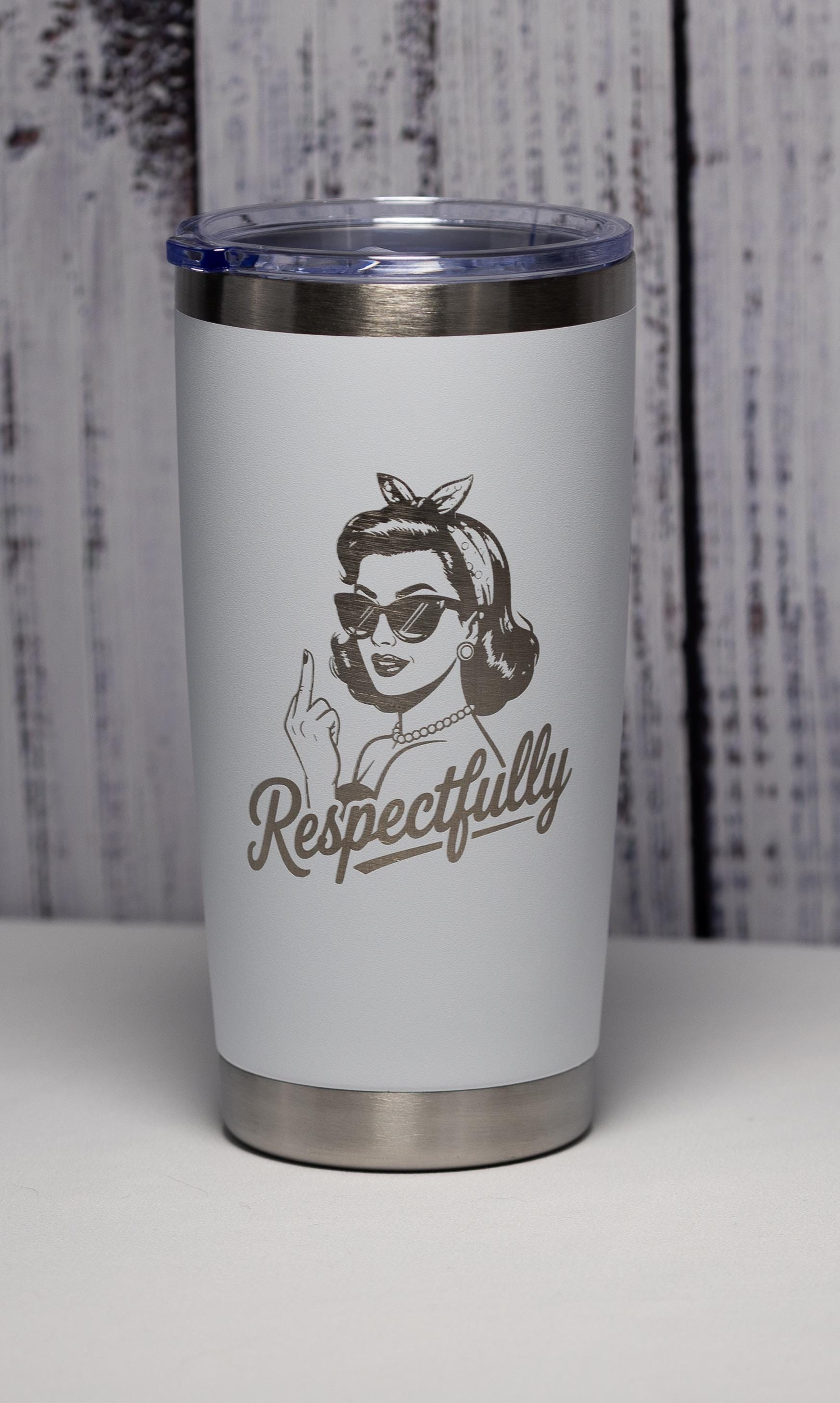 Retro Stainless Steel Tumbler – Dishwasher Safe Double Wall Cup | 20oz Hot Cold Drink Container