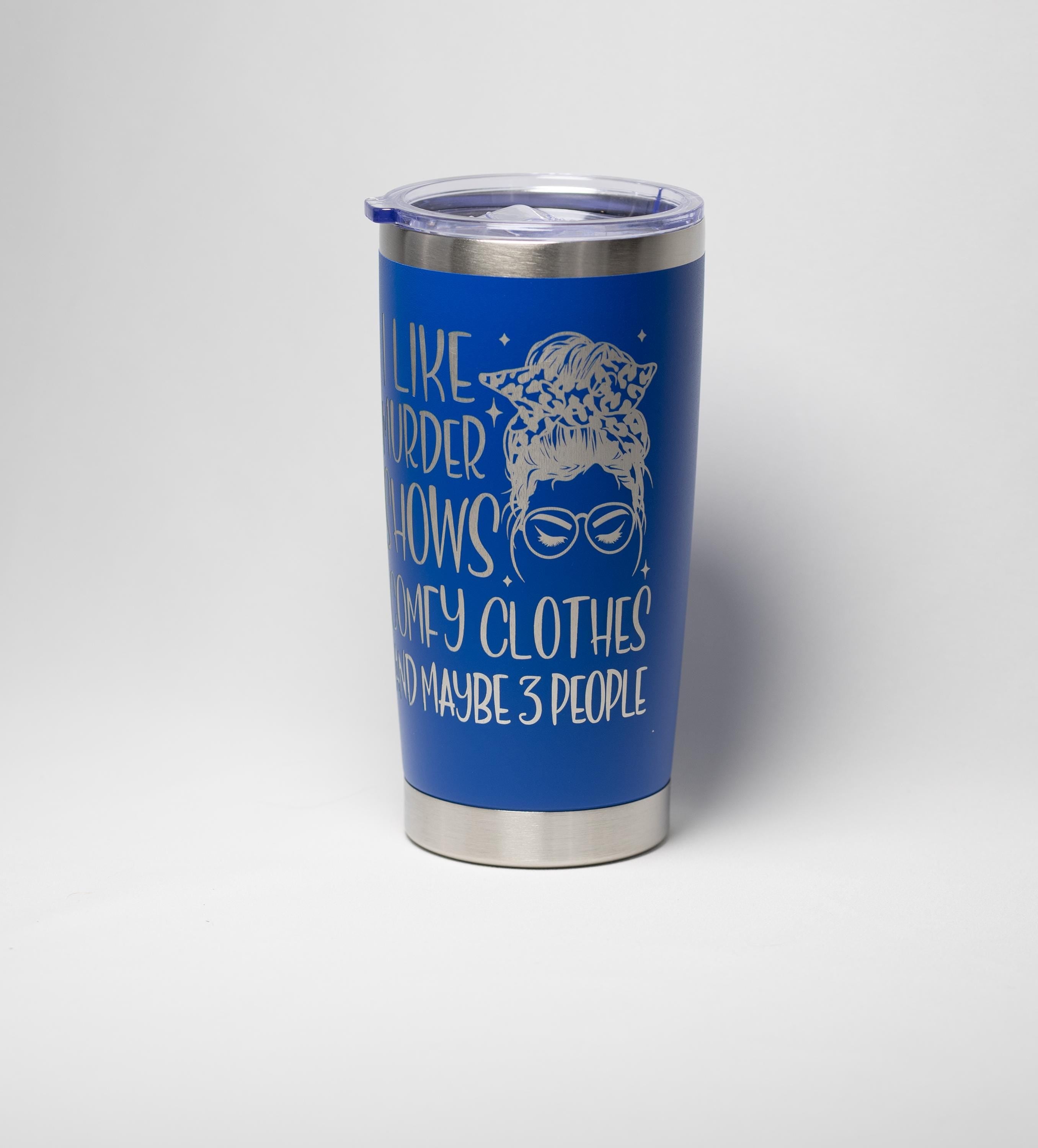 True Crime Tumbler – Stainless Steel Cup With Sarcastic Quote, Laser Engraved Travel Mug