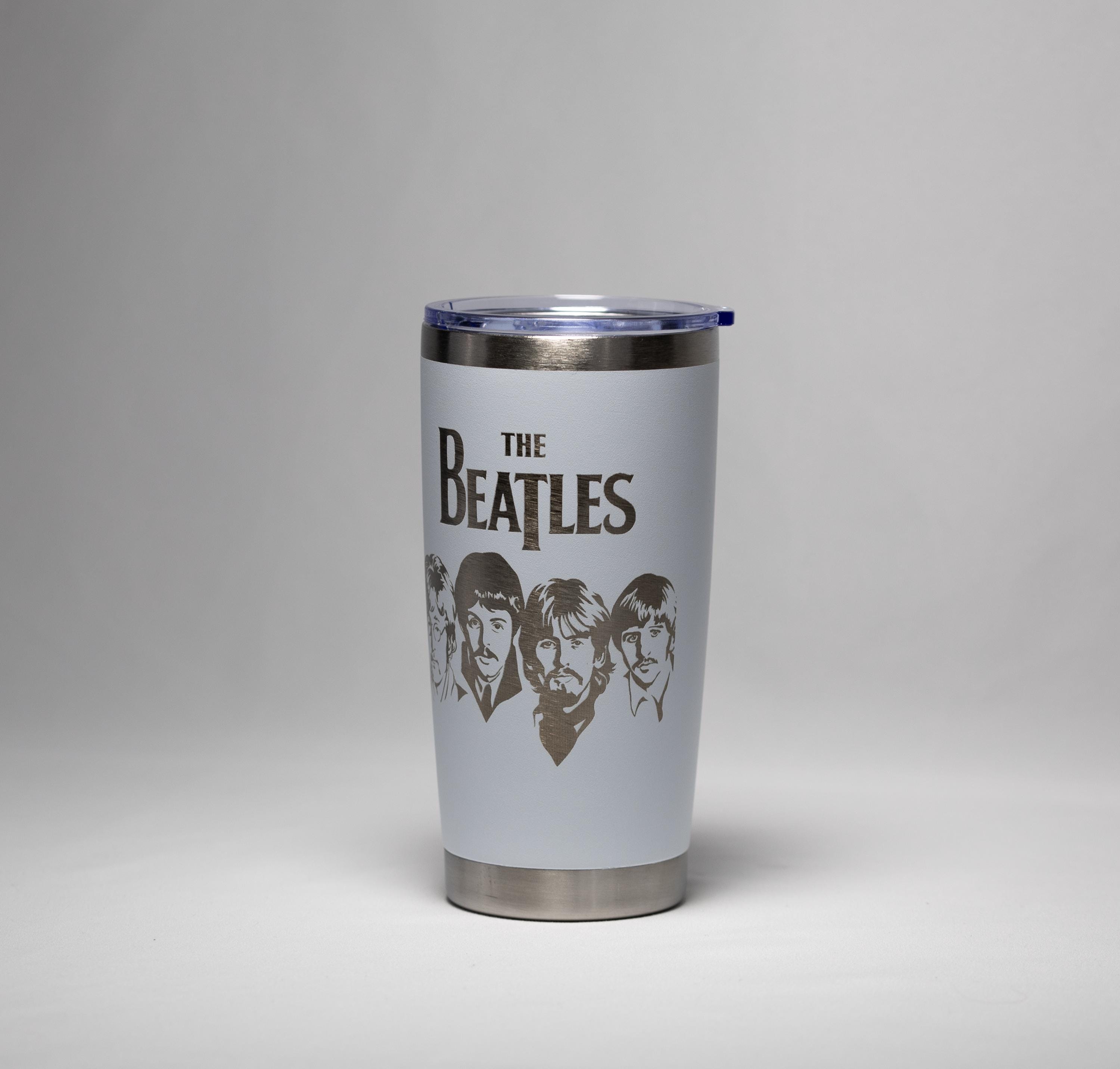 Beatles Insulated Tumbler - Stainless Steel 20oz Engraved Coffee Cup